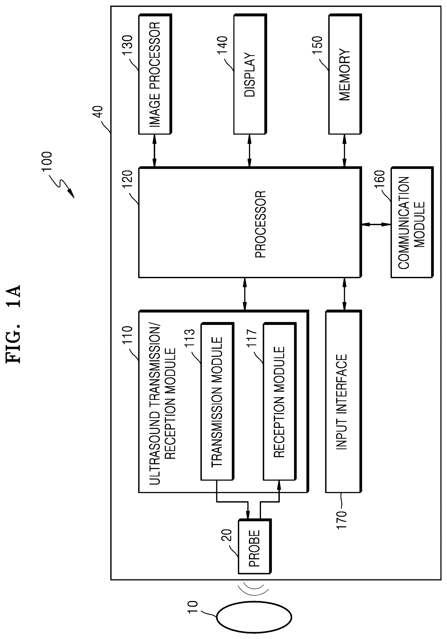 Patent US12616453 Figure 1 – System configured to adjust setting of ultrasound image, method of controlling the system, and probe included in the system