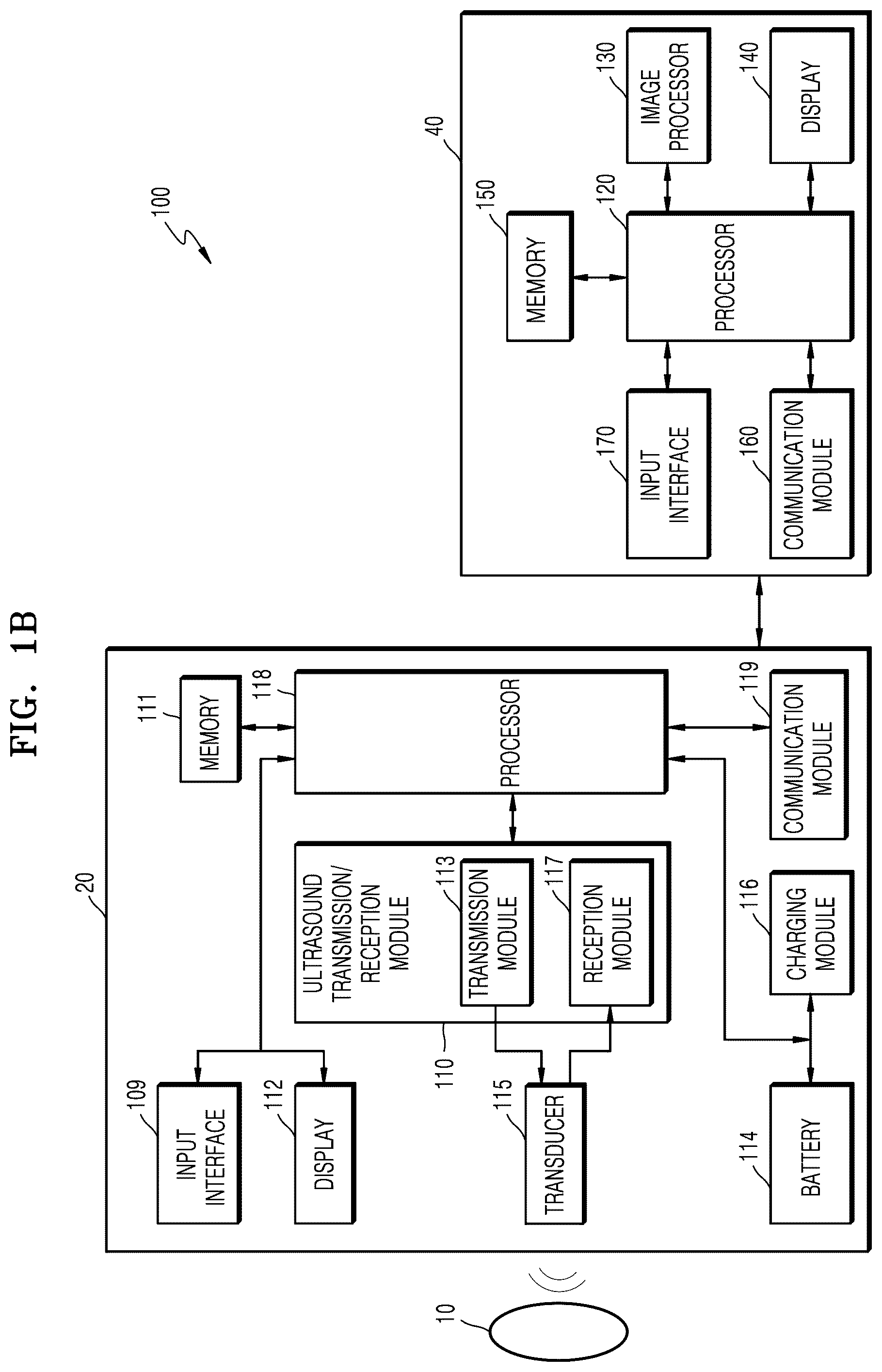 Patent US12616453 Figure 2 – System configured to adjust setting of ultrasound image, method of controlling the system, and probe included in the system