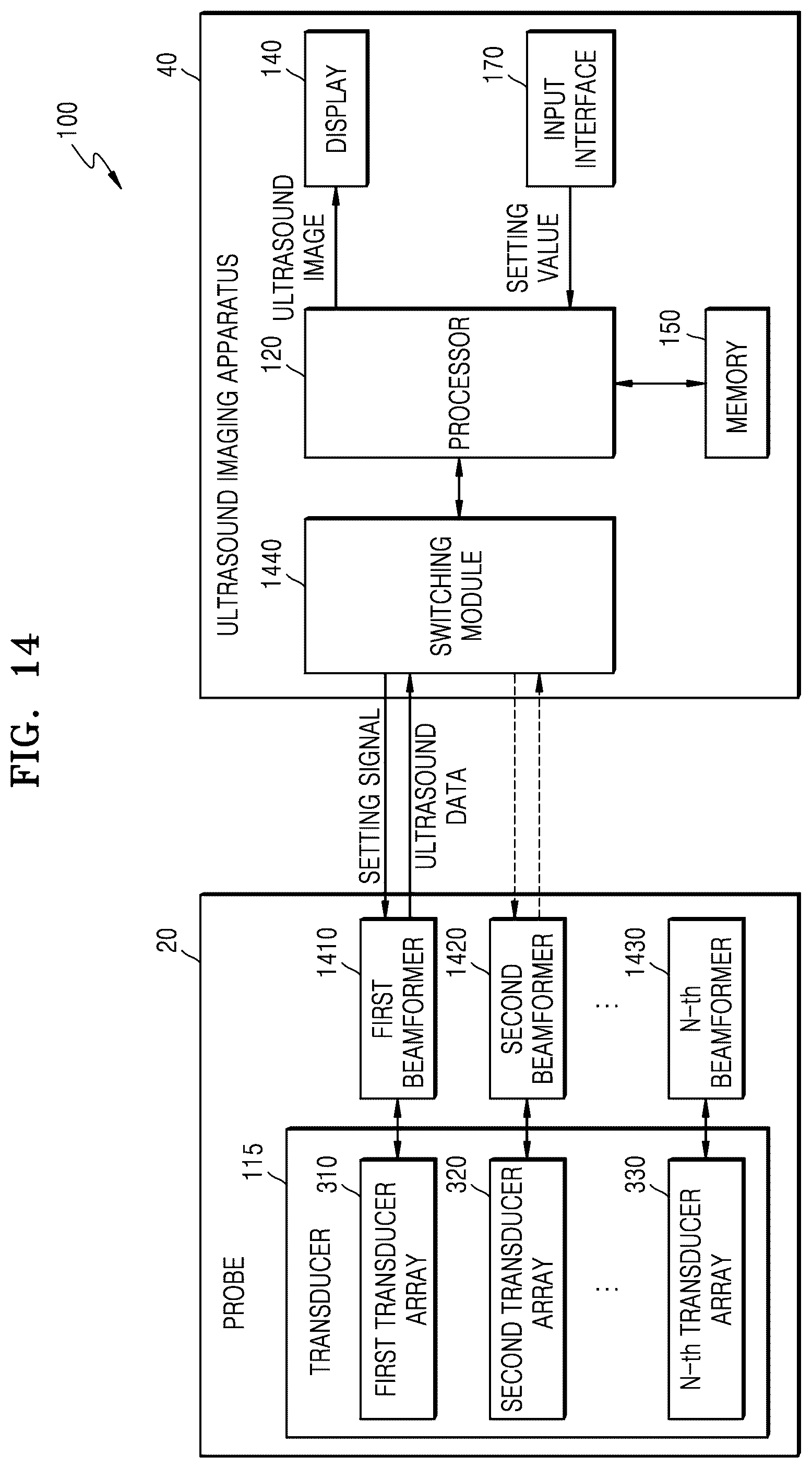 Patent US12616453 Figure 19 – System configured to adjust setting of ultrasound image, method of controlling the system, and probe included in the system