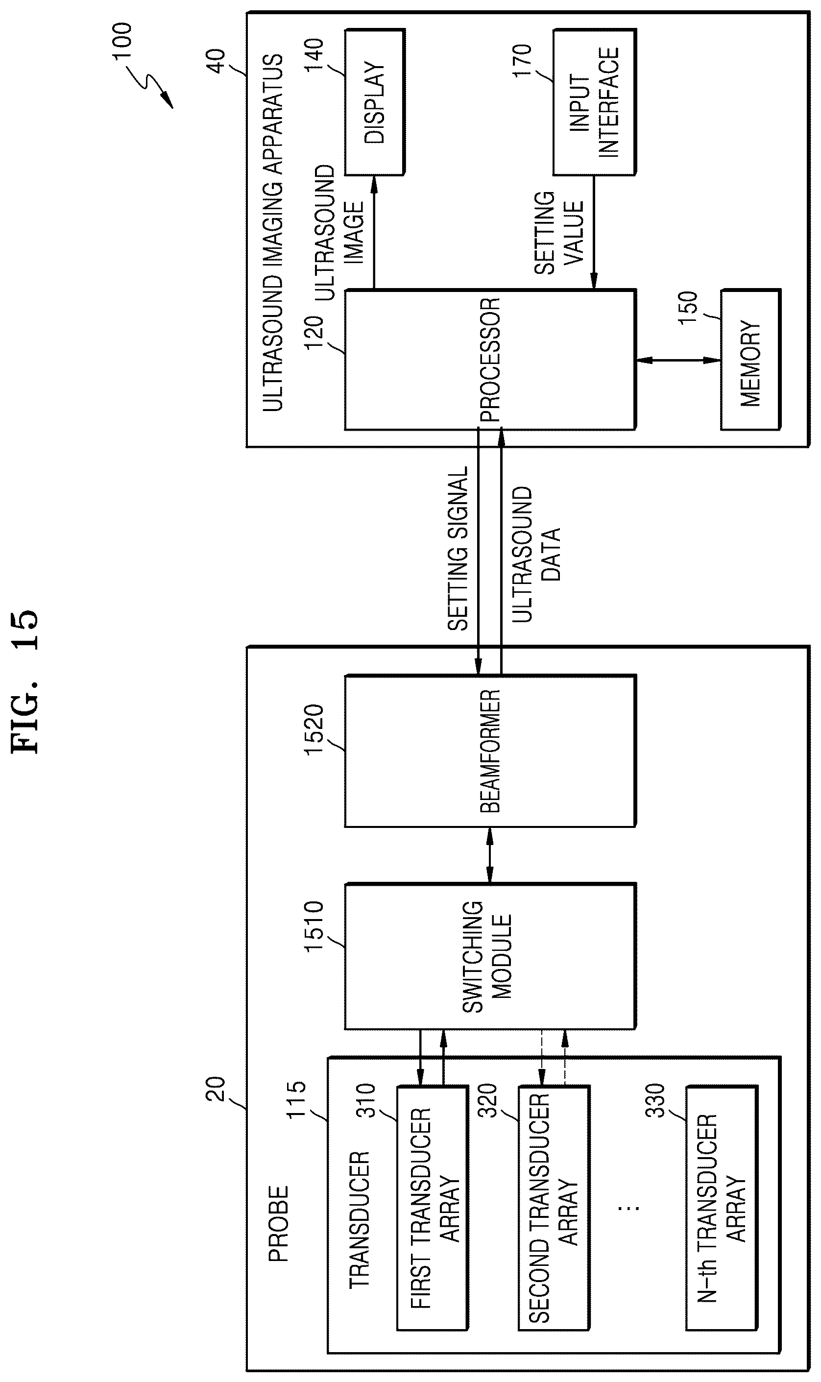 Patent US12616453 Figure 20 – System configured to adjust setting of ultrasound image, method of controlling the system, and probe included in the system
