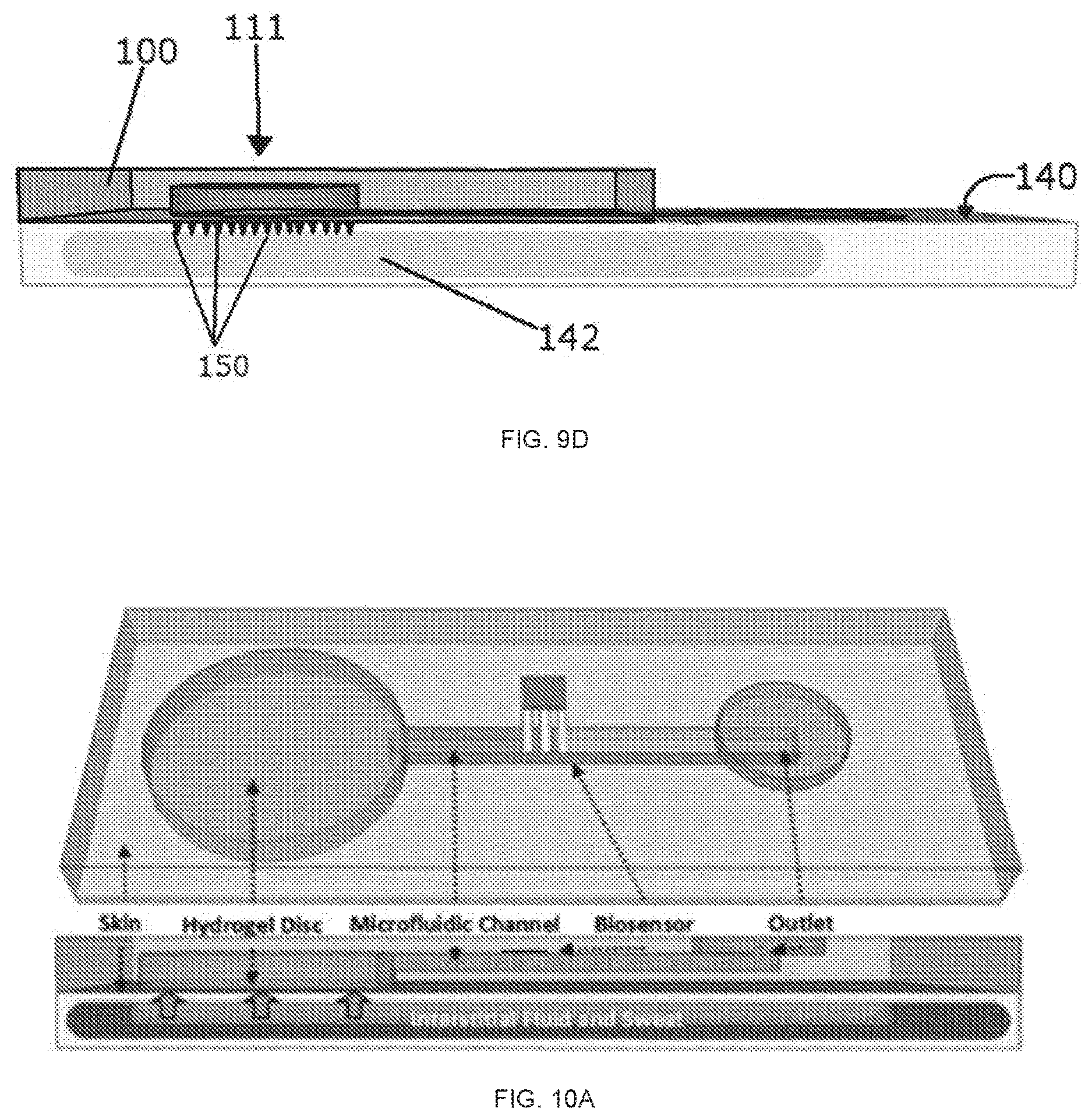 Patent US12616455 Figure 15 – Hydrogel-enabled microfluidic sweat sequestering for wearable human-device interfaces