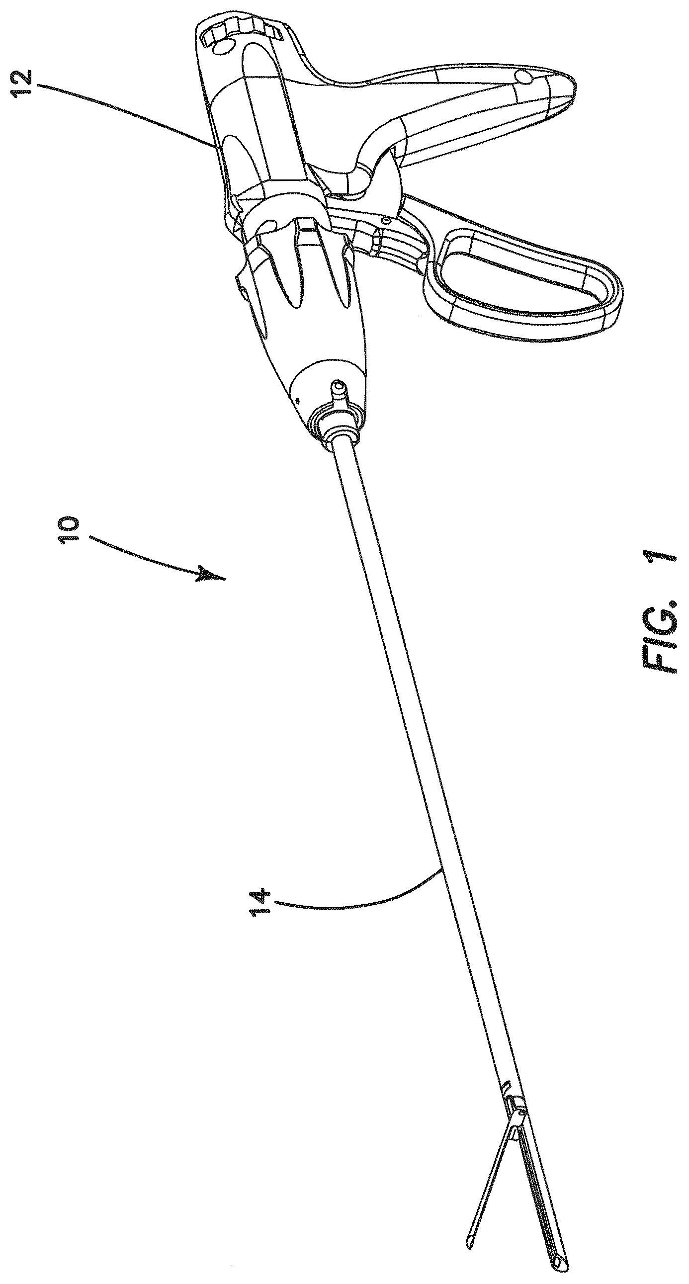 Patent US12616471 Figure 1 – Surgical stapler with partial pockets