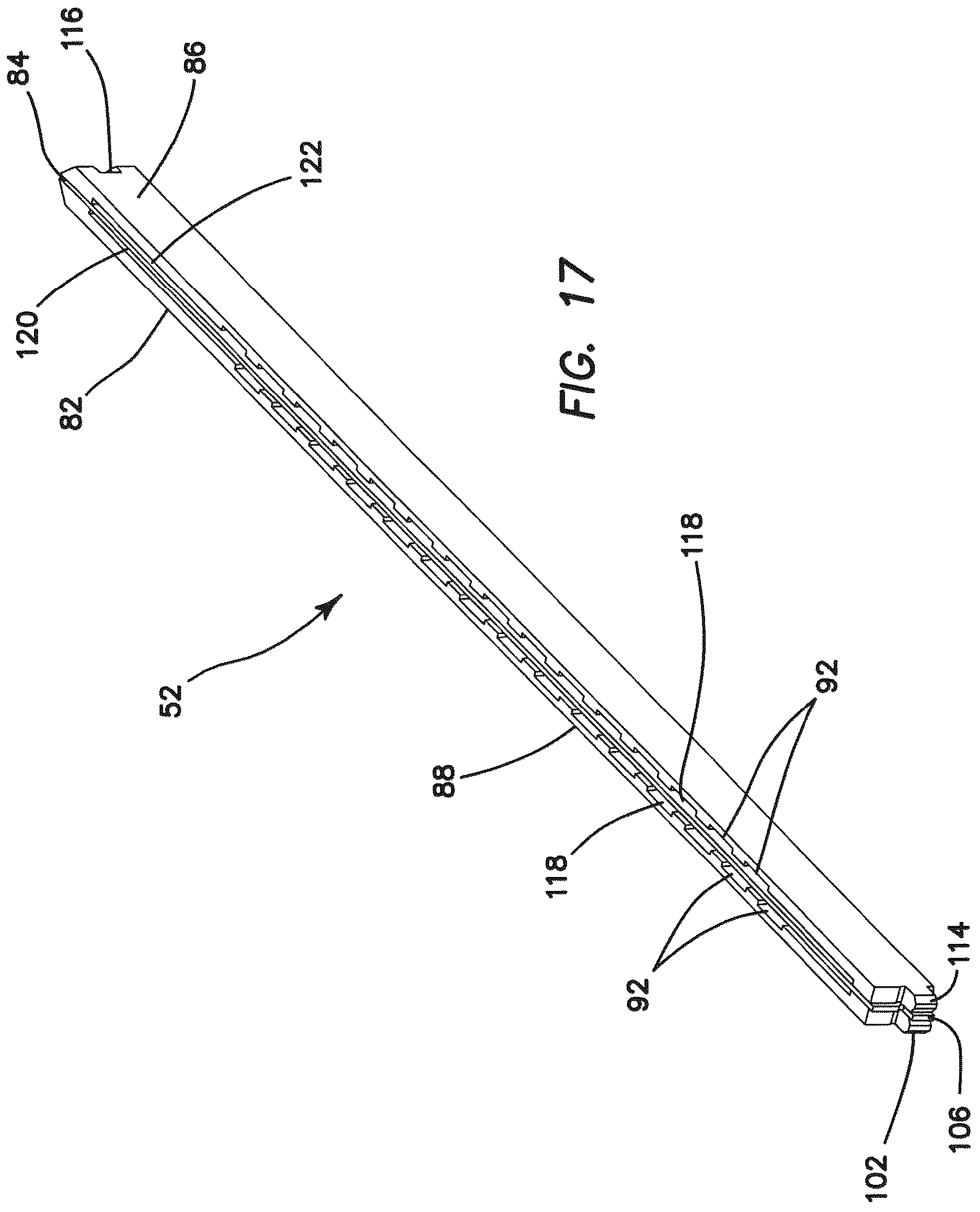 Patent US12616471 Figure 10 – Surgical stapler with partial pockets