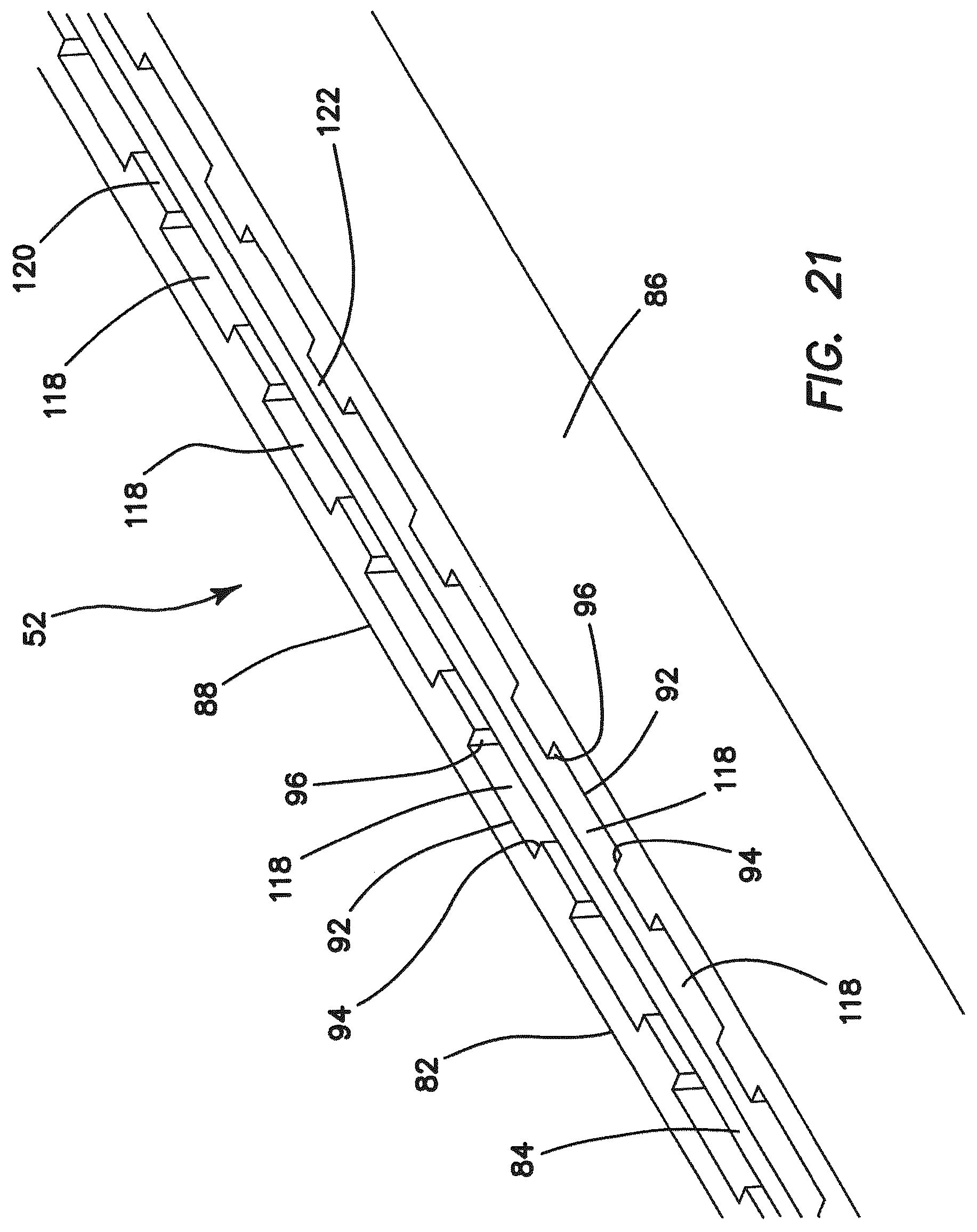 Patent US12616471 Figure 13 – Surgical stapler with partial pockets