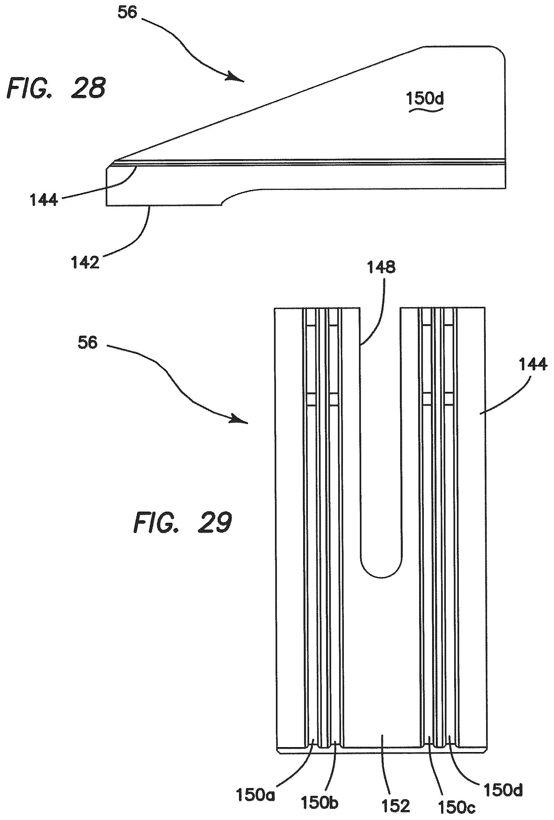 Patent US12616471 Figure 16 – Surgical stapler with partial pockets