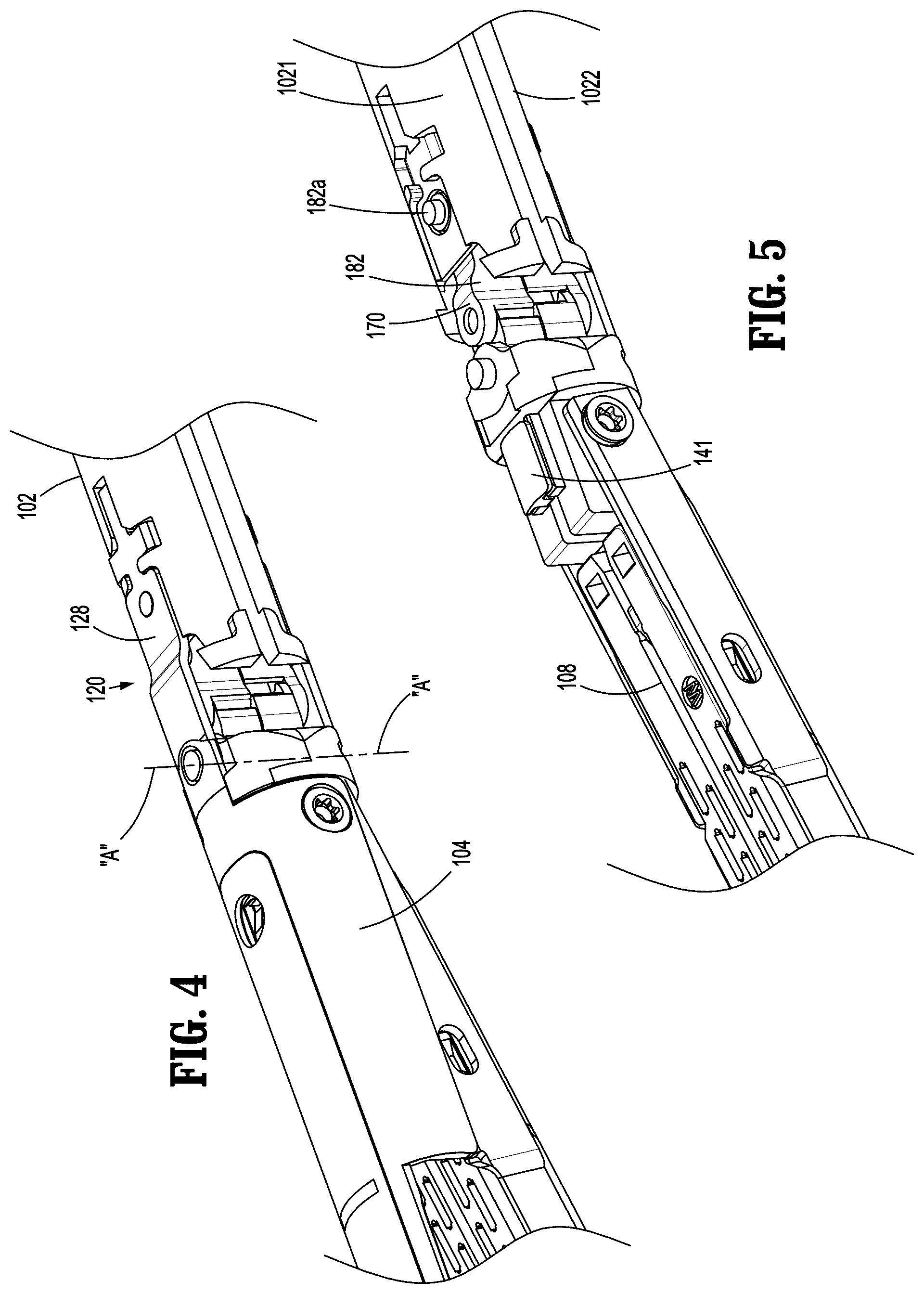 Patent US12616472 Figure 3 – Articulating surgical stapling apparatus with pivotable knife bar guide assembly