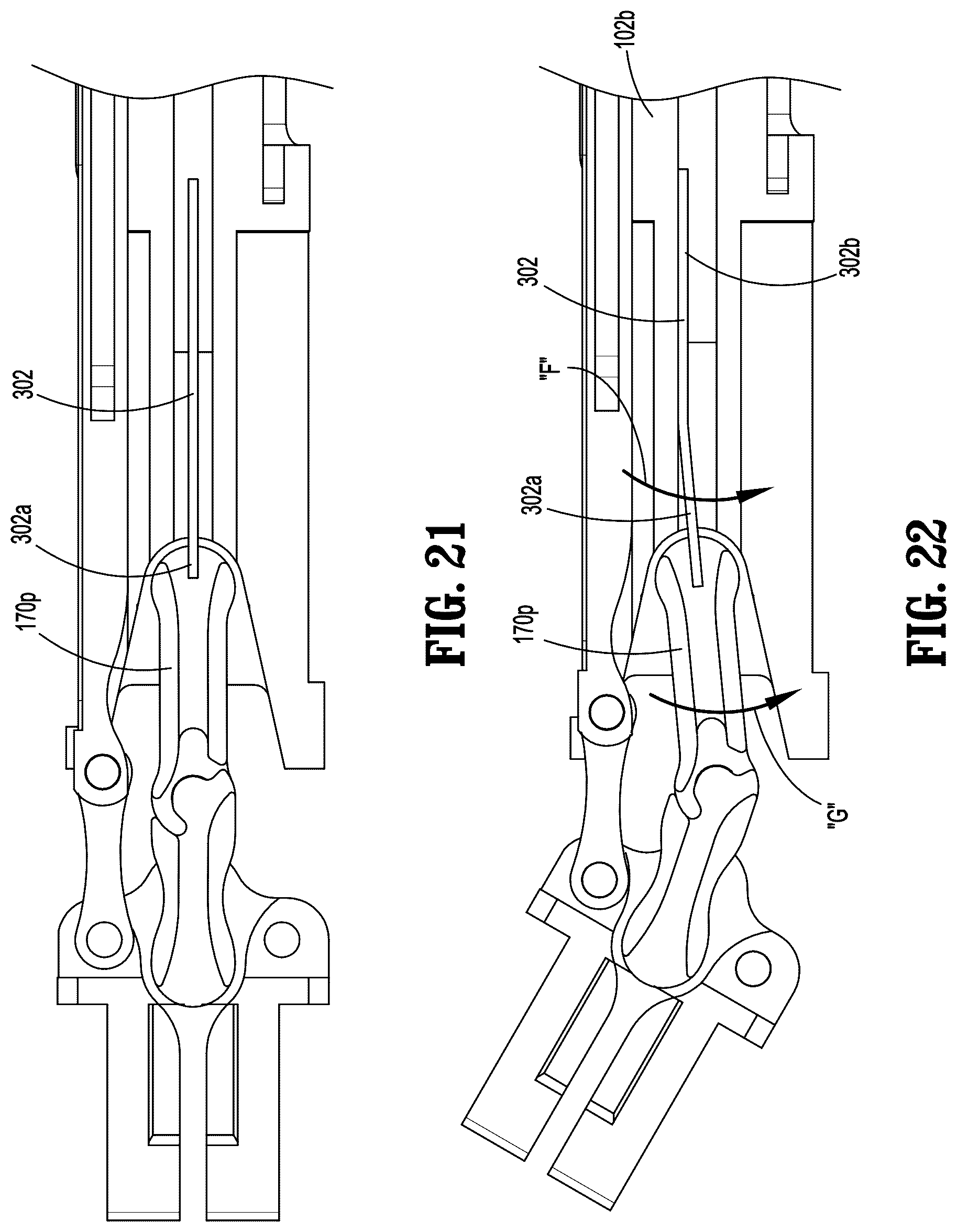 Patent US12616472 Figure 14 – Articulating surgical stapling apparatus with pivotable knife bar guide assembly