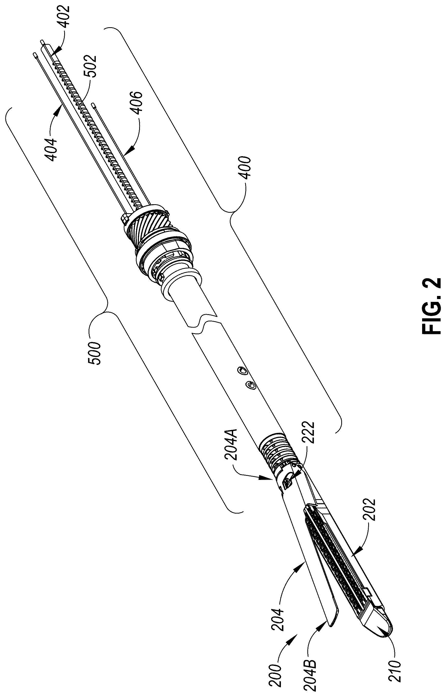 Patent US12616473 Figure 2 – Staple cartridge retention features for surgical stapler