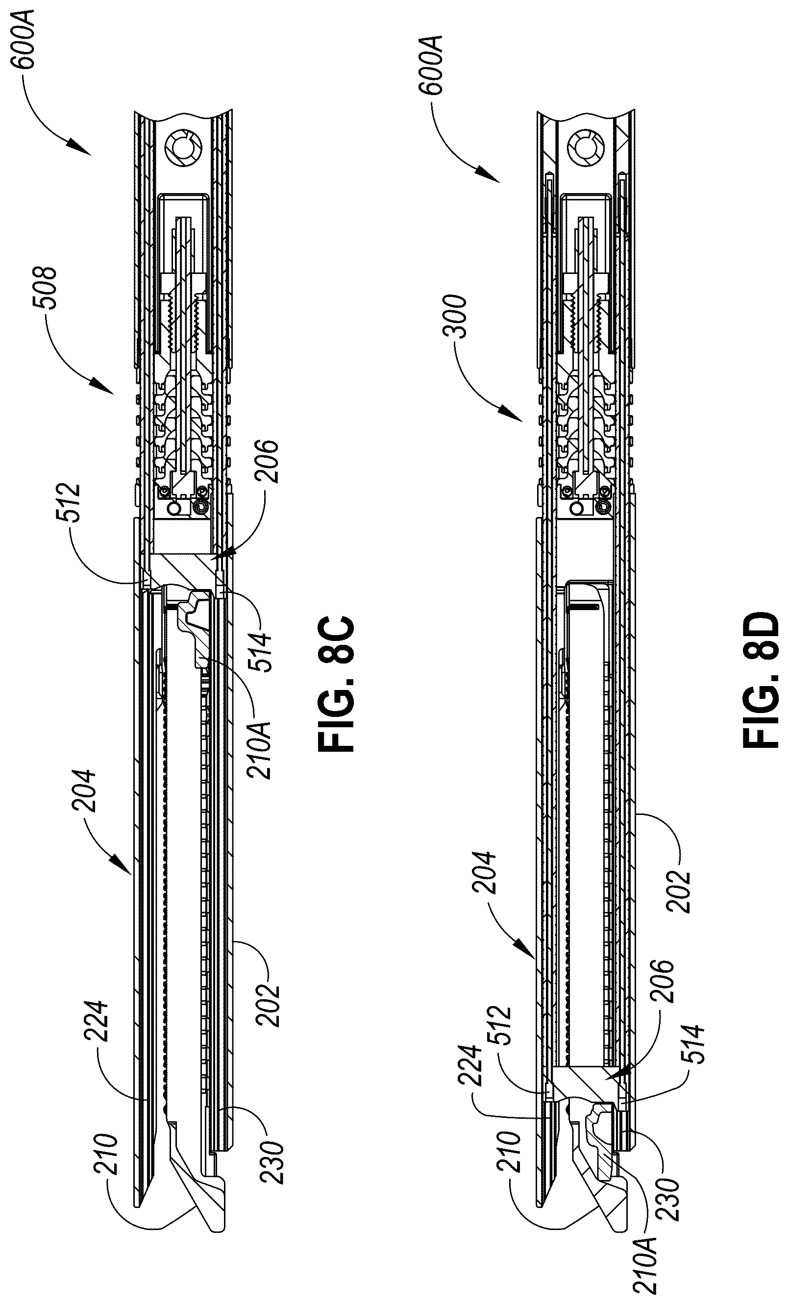 Patent US12616473 Figure 8 – Staple cartridge retention features for surgical stapler