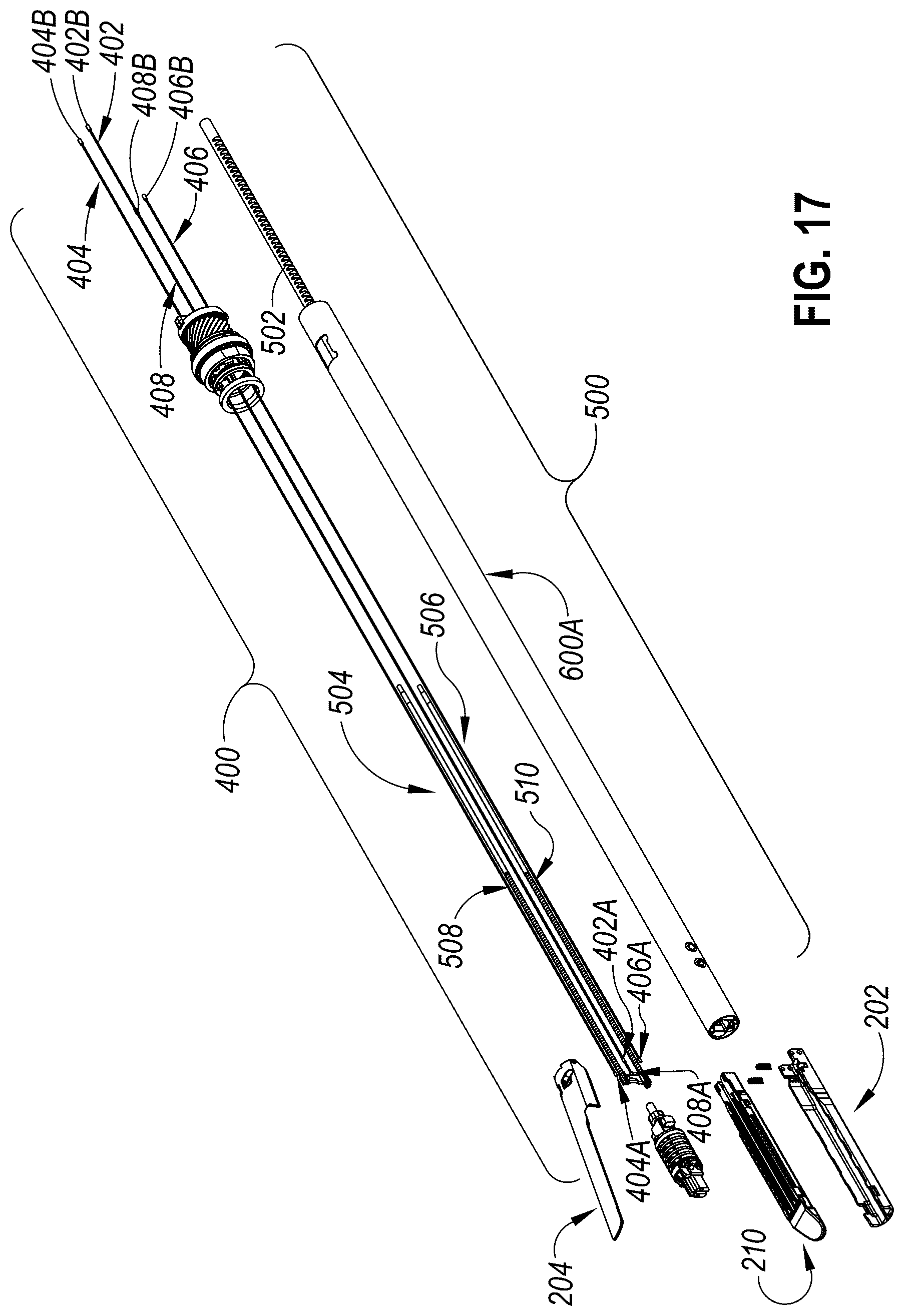 Patent US12616473 Figure 17 – Staple cartridge retention features for surgical stapler