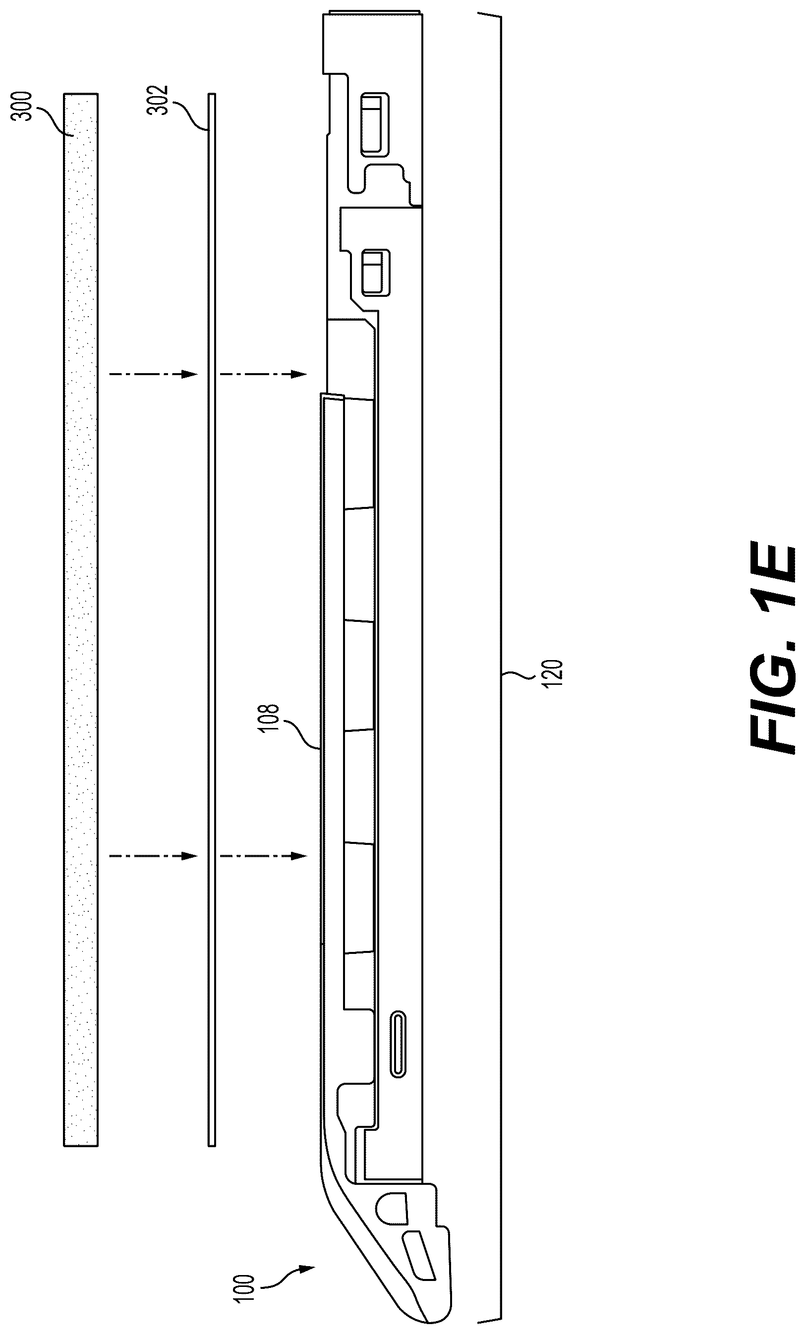 Patent US12616476 Figure 3 – Mechanical fixation of an implantable adjunct to a staple cartridge