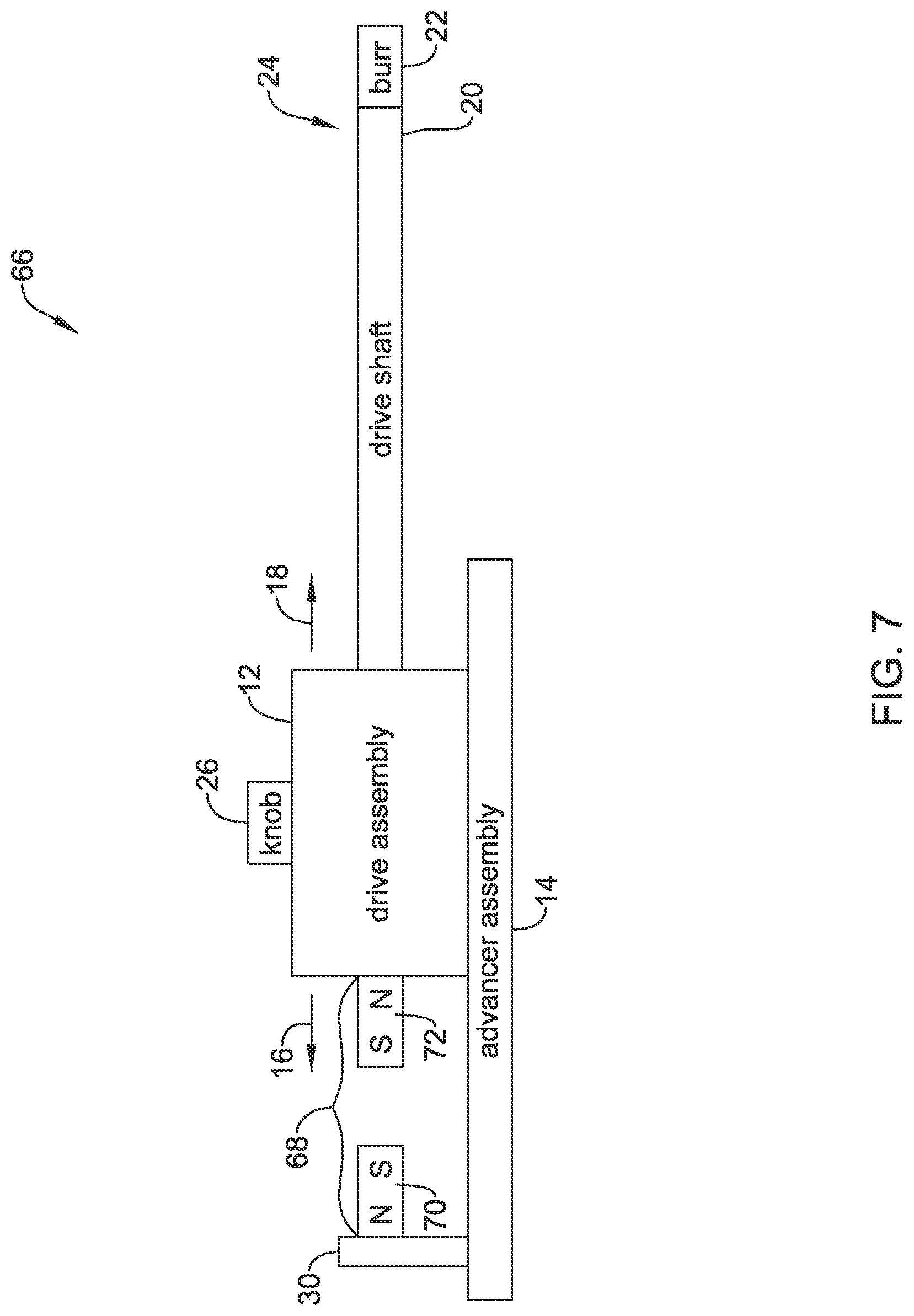 Patent US12616496 Figure 7 – Atherectomy system with anterograde and retrograde ablation