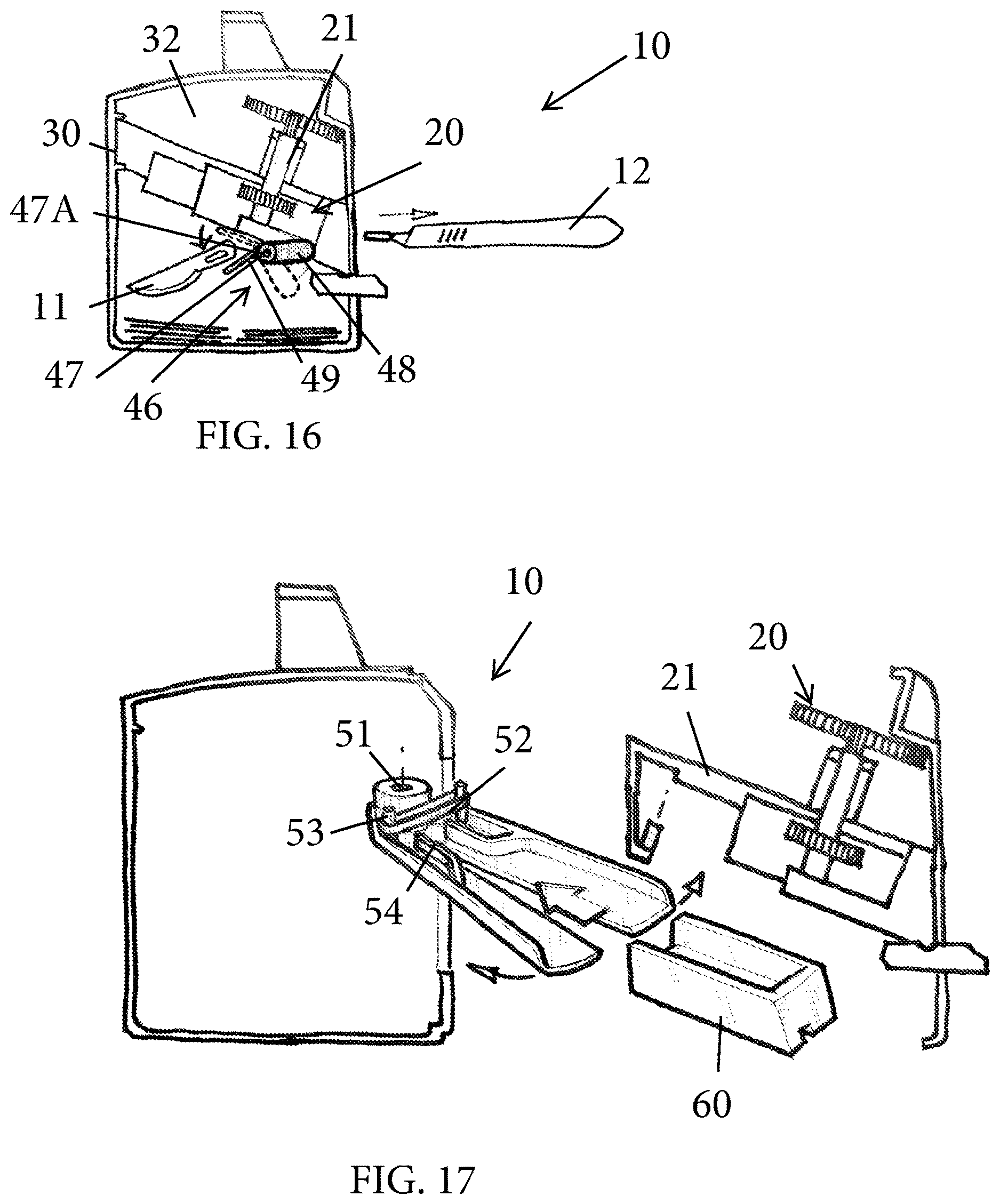 Patent US12616497 Figure 5 – Scalpel blade container