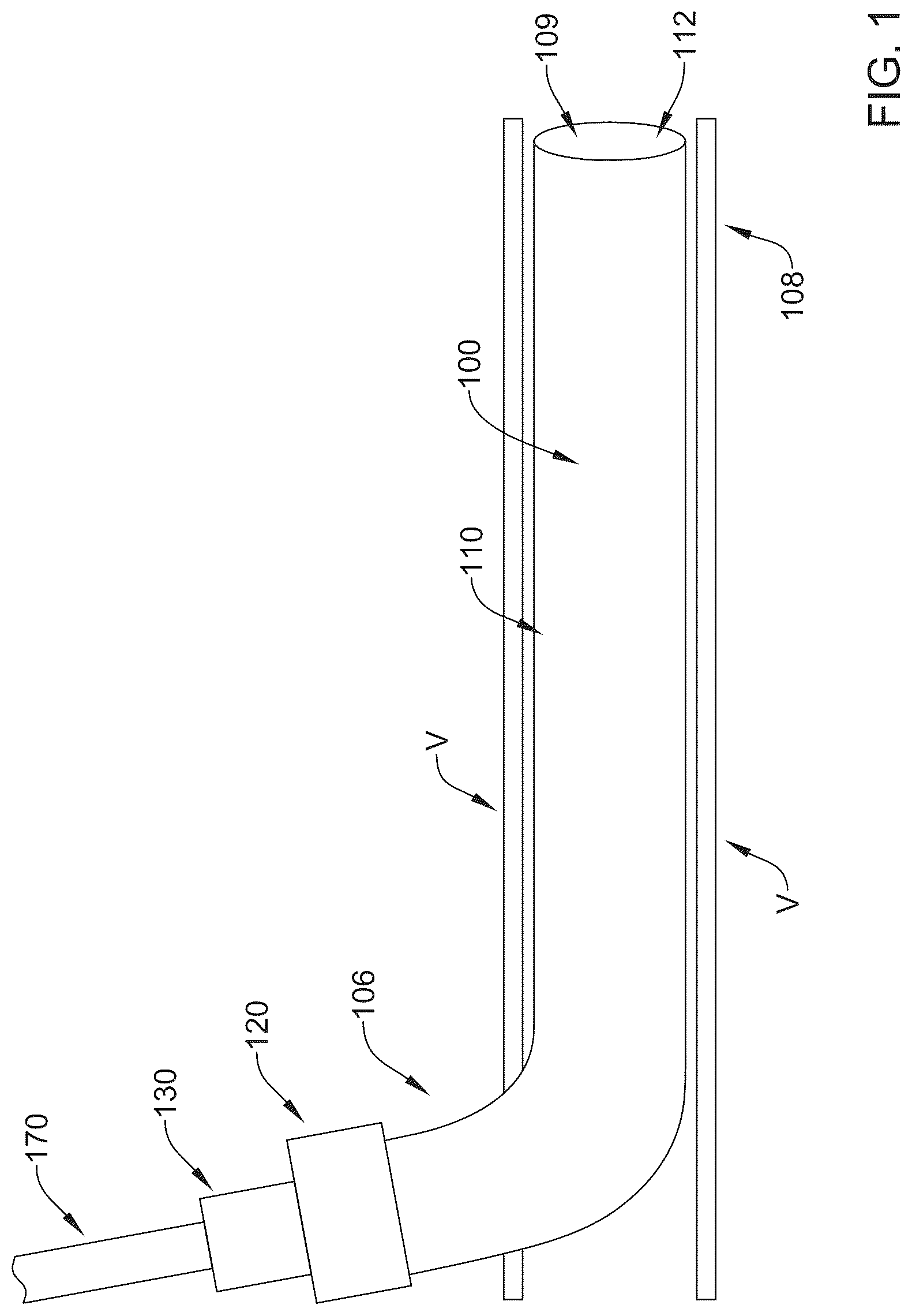Patent US12616502 Figure 1 – Introducer sheath with dual arm hub having inbuilt tightening port