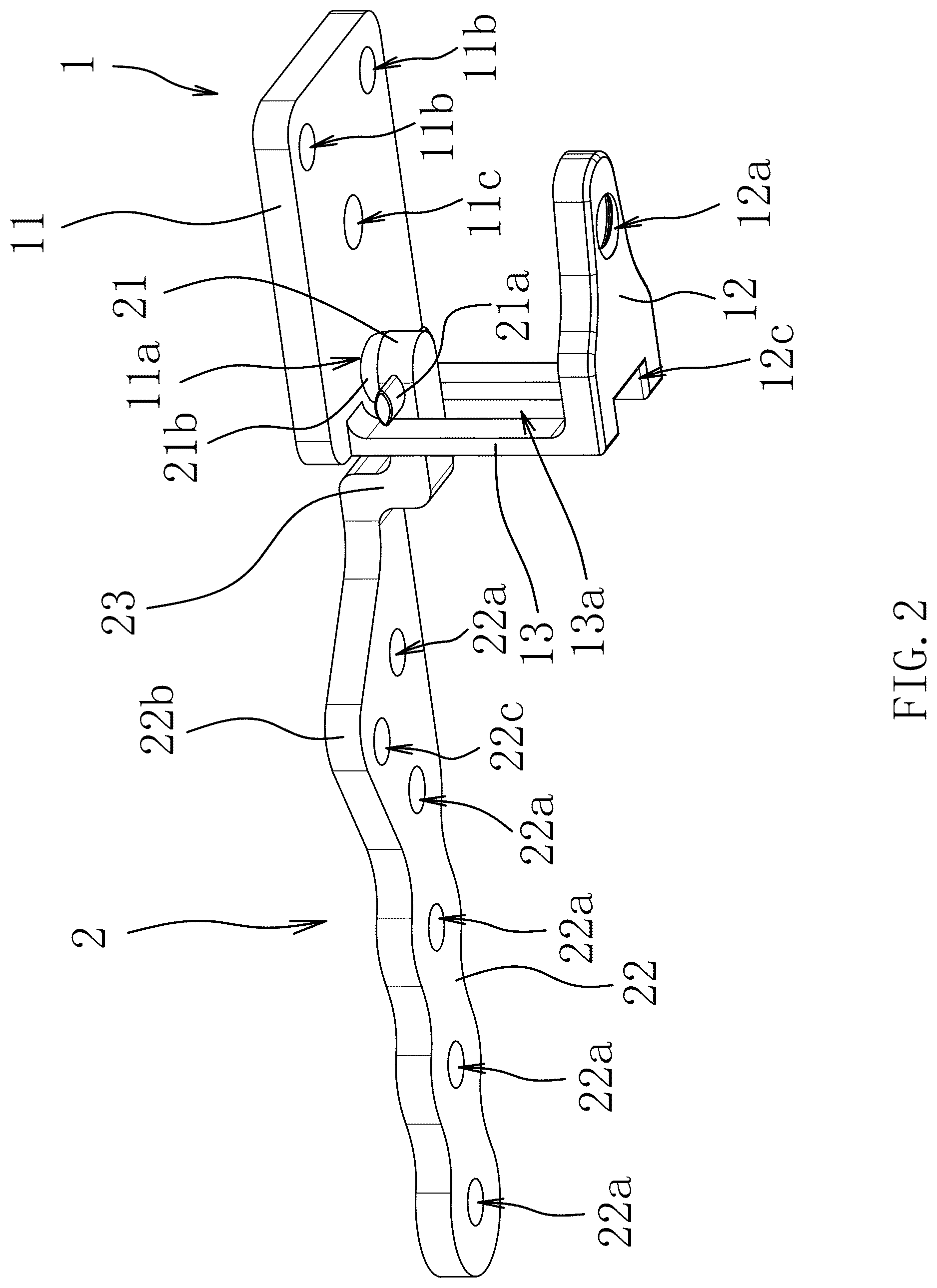 Patent US12616508 Figure 2 – Acromioclavicular steel plate assembly having joint function