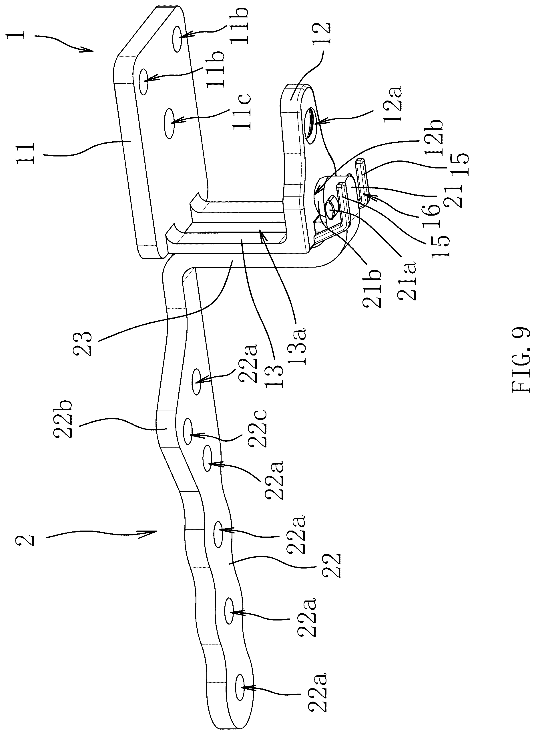 Patent US12616508 Figure 9 – Acromioclavicular steel plate assembly having joint function