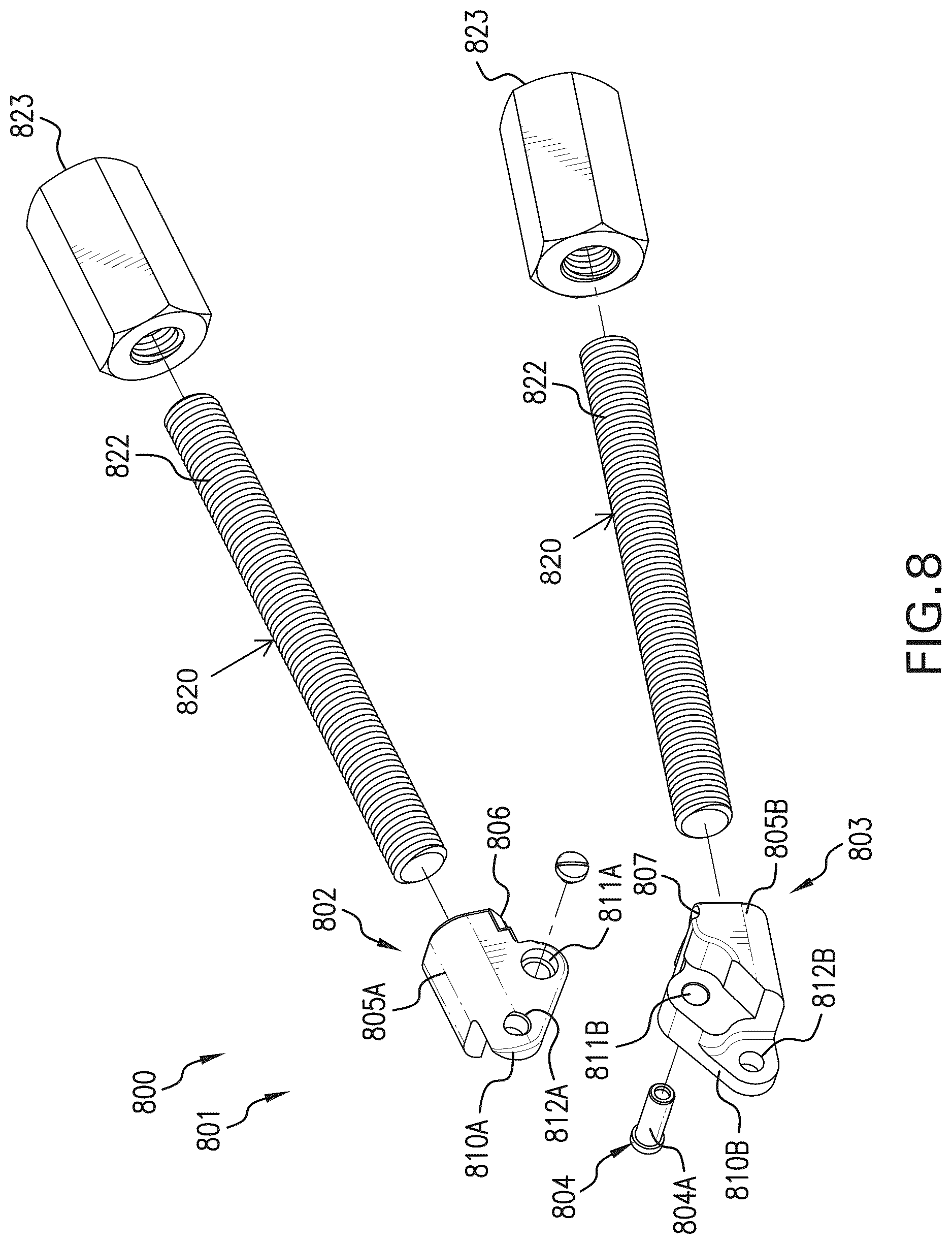Patent US12616512 Figure 8 – Surgical rod cutter-bender assembly
