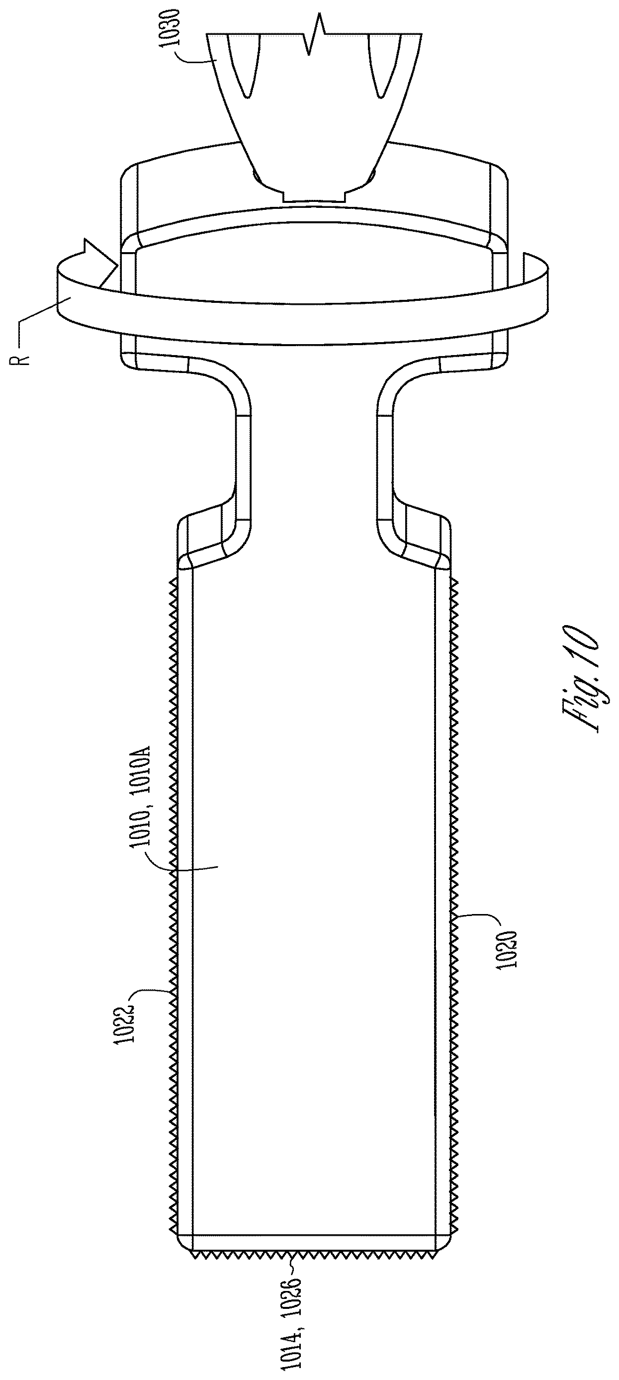 Patent US12616530 Figure 5 – Knee arthroplasty combination validation instrument and bone removal tool