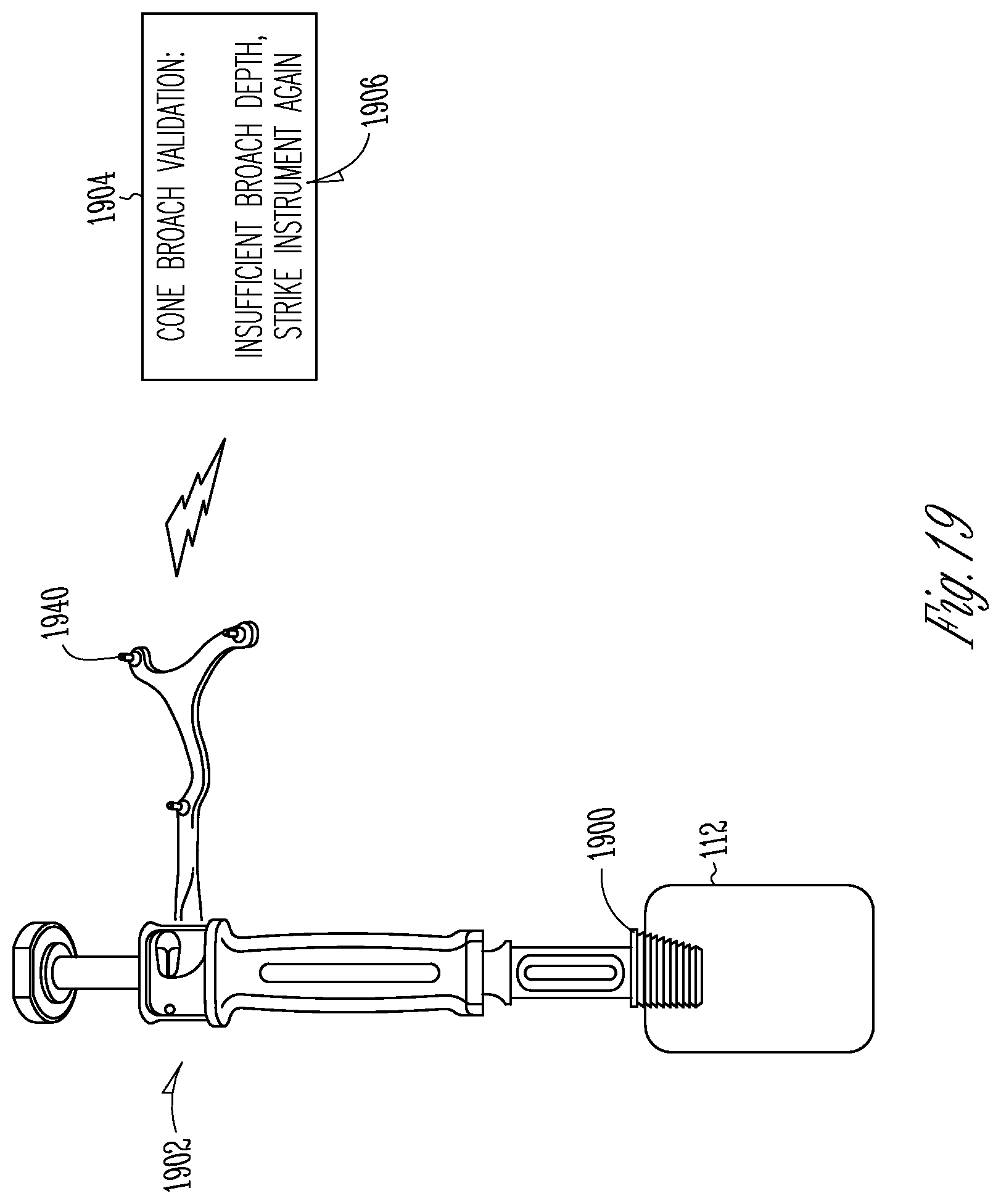 Patent US12616530 Figure 14 – Knee arthroplasty combination validation instrument and bone removal tool