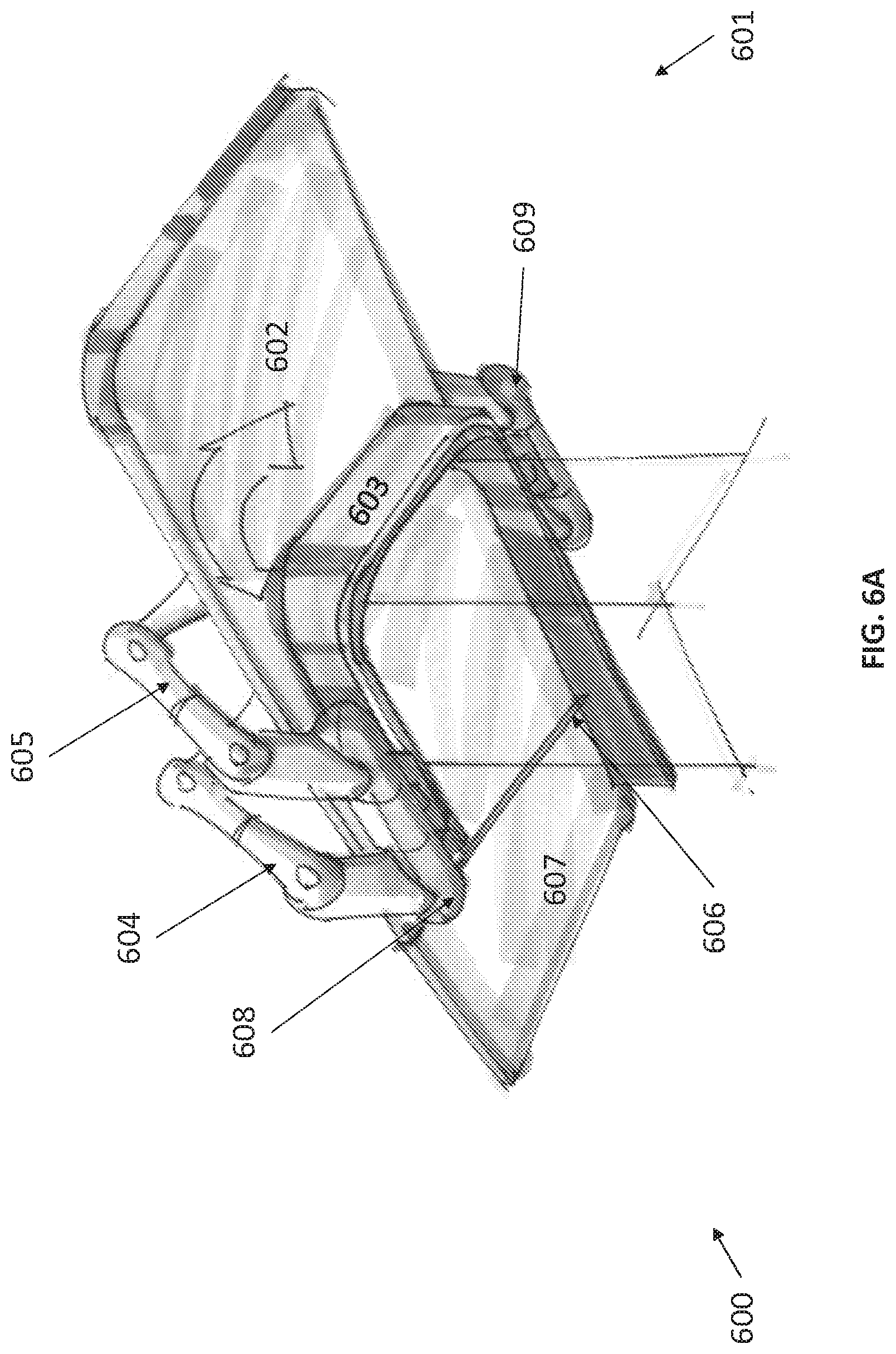 Patent US12616534 Figure 10 – Surgical system with configurable mechanical arms stowable beneath a surgical bed