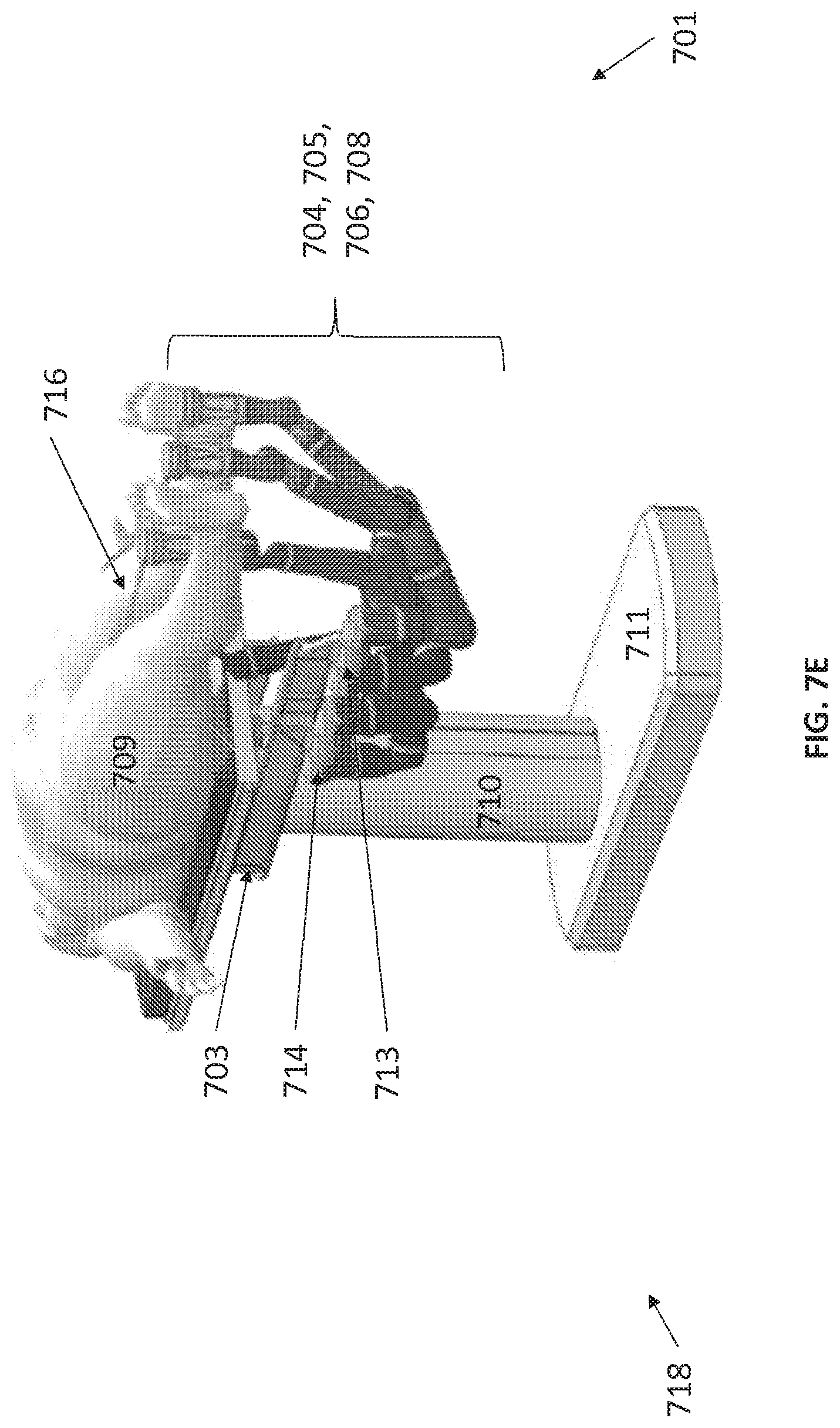 Patent US12616534 Figure 16 – Surgical system with configurable mechanical arms stowable beneath a surgical bed