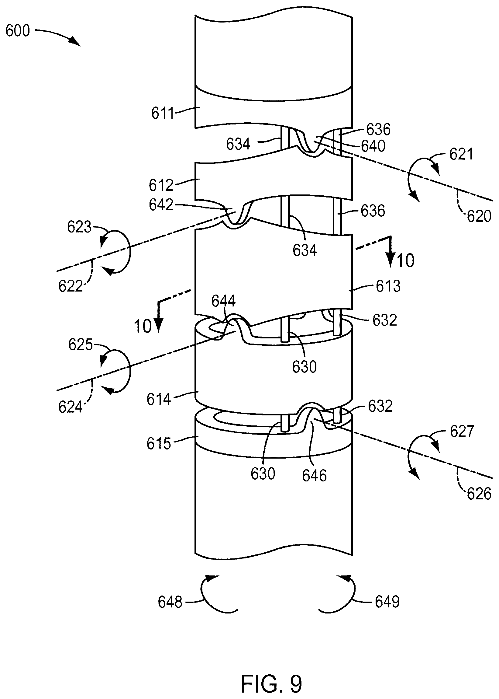 Patent US12616538 Figure 11 – Articulatable members having constrained motion and related devices and methods