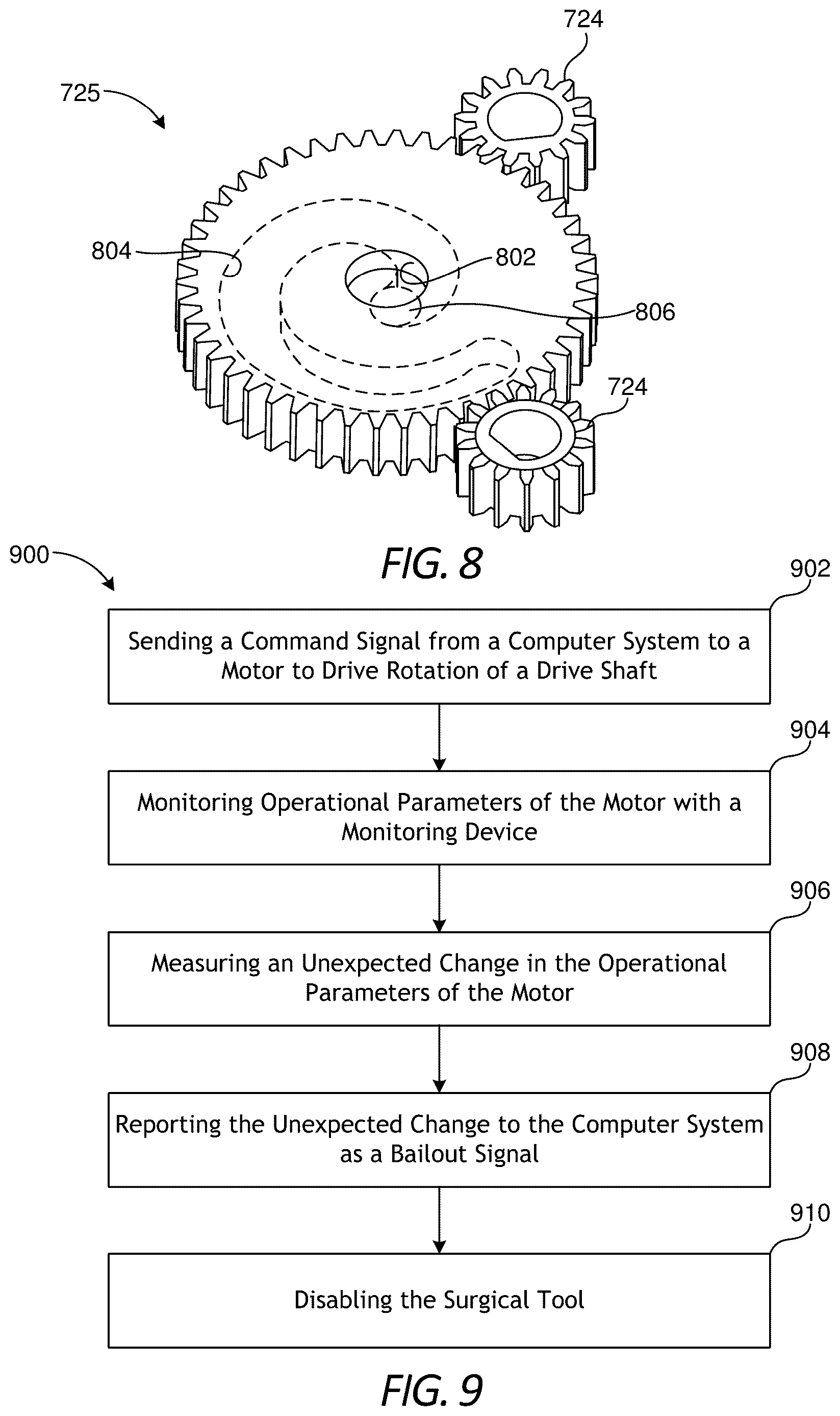 Patent US12616543 Figure 7 – Disabling surgical tools due to manual bailout
