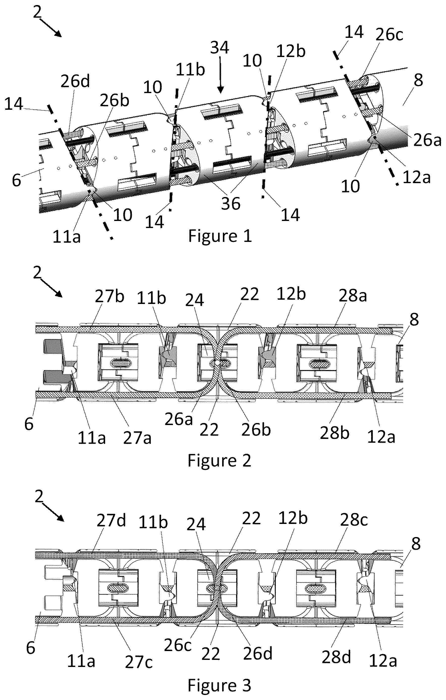 Patent US12616545 Figure 1 – Articulated member
