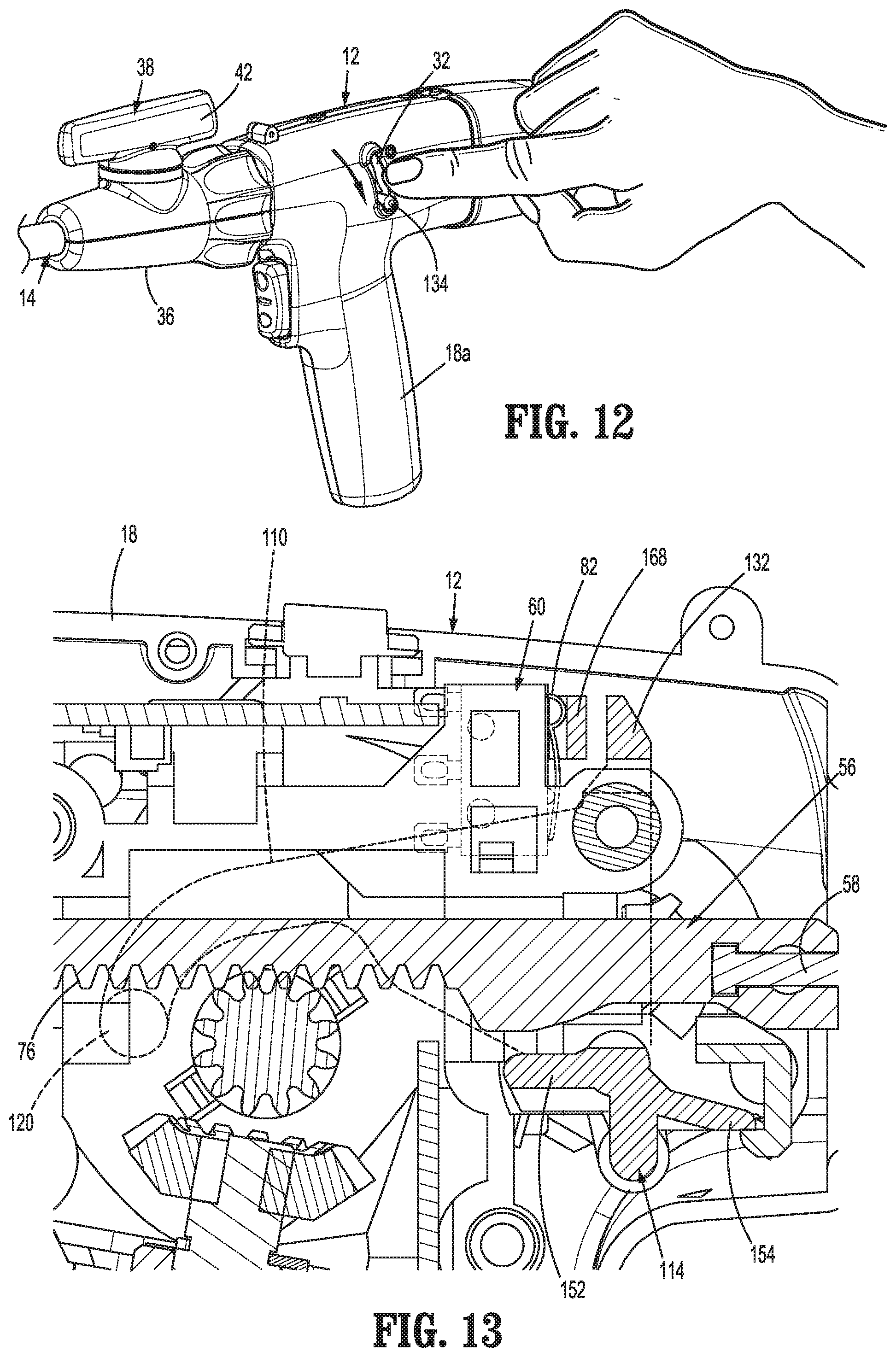 Patent US12616546 Figure 9 – Surgical device with three position safety trigger assembly