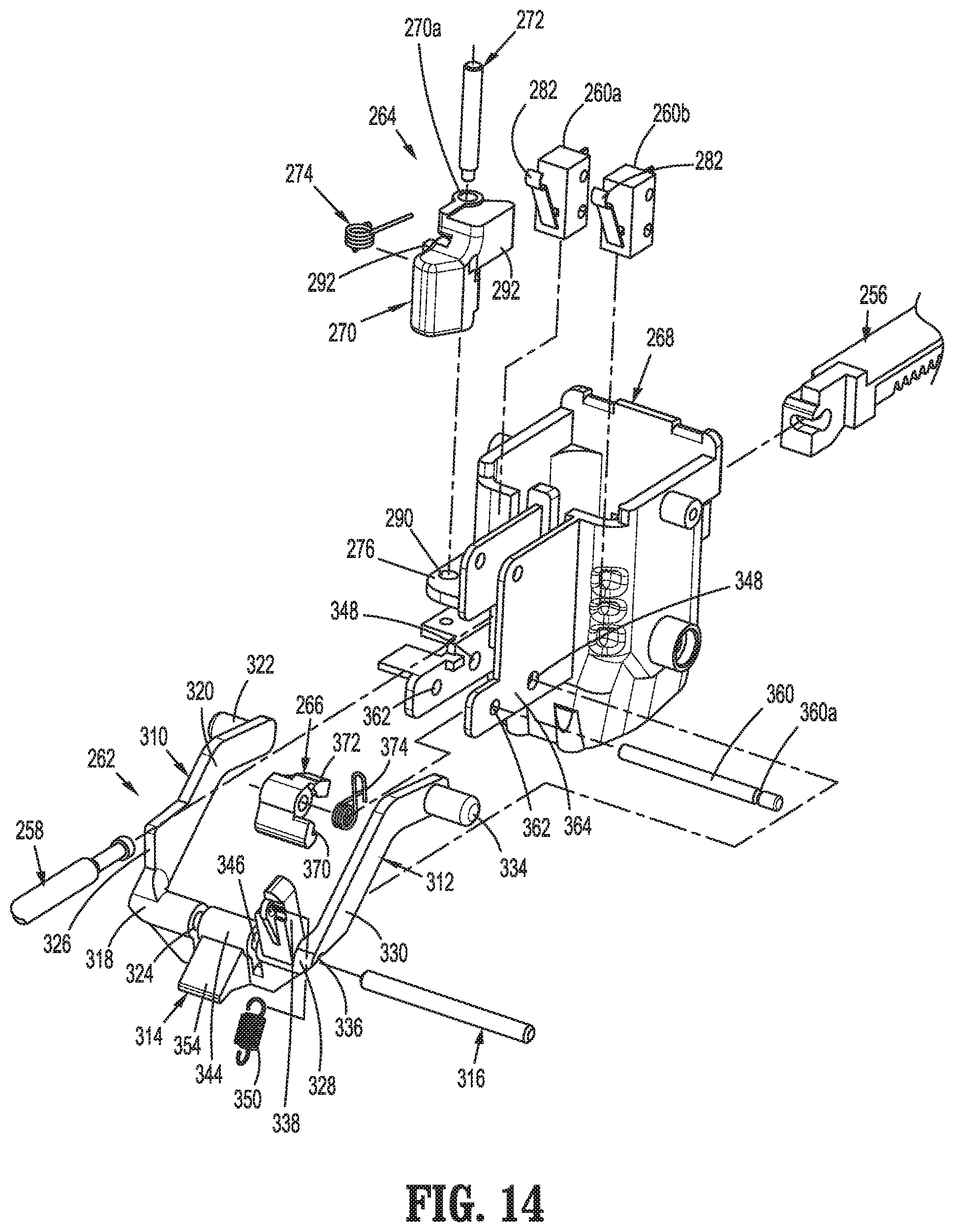 Patent US12616546 Figure 10 – Surgical device with three position safety trigger assembly