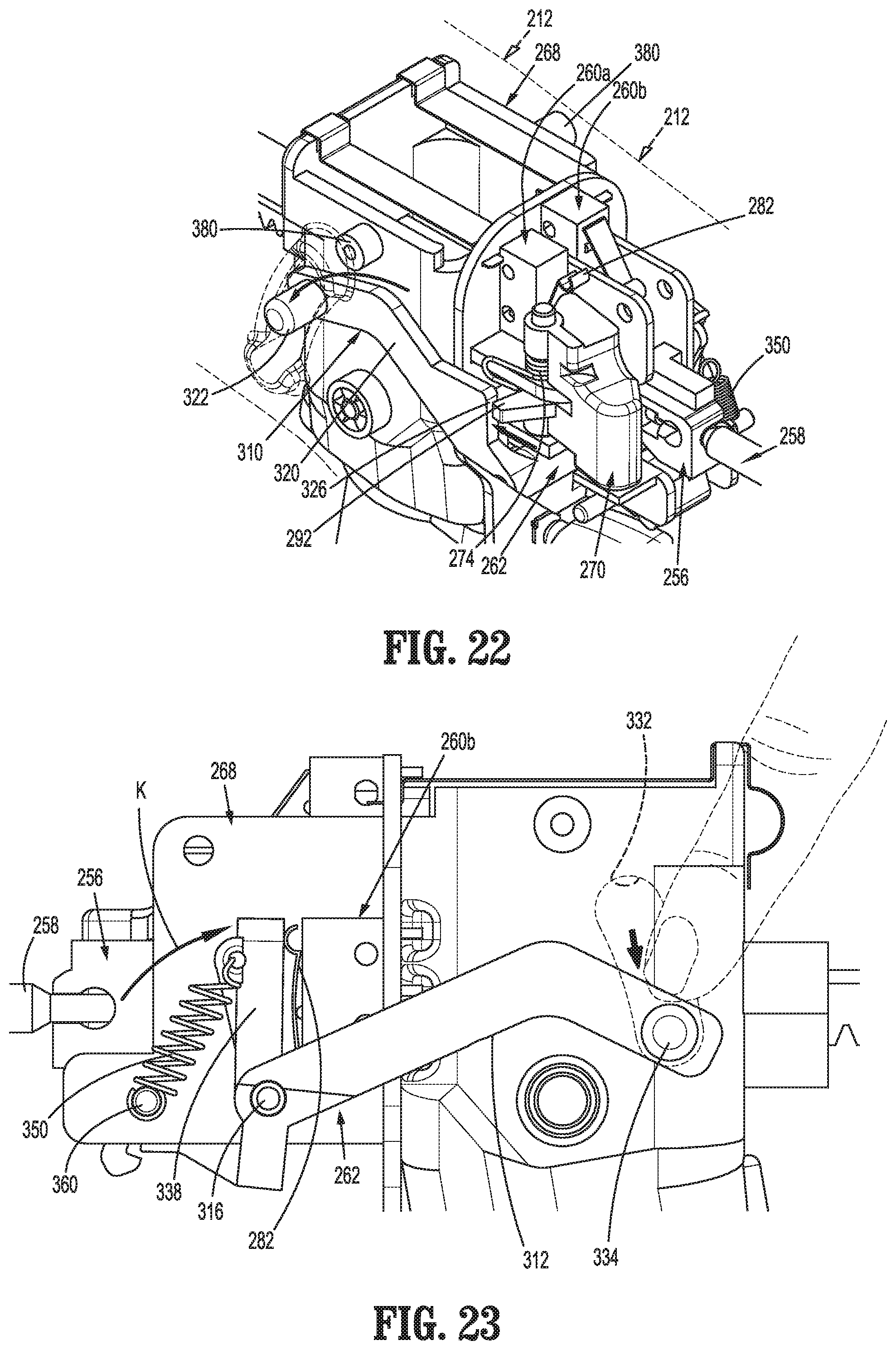 Patent US12616546 Figure 16 – Surgical device with three position safety trigger assembly