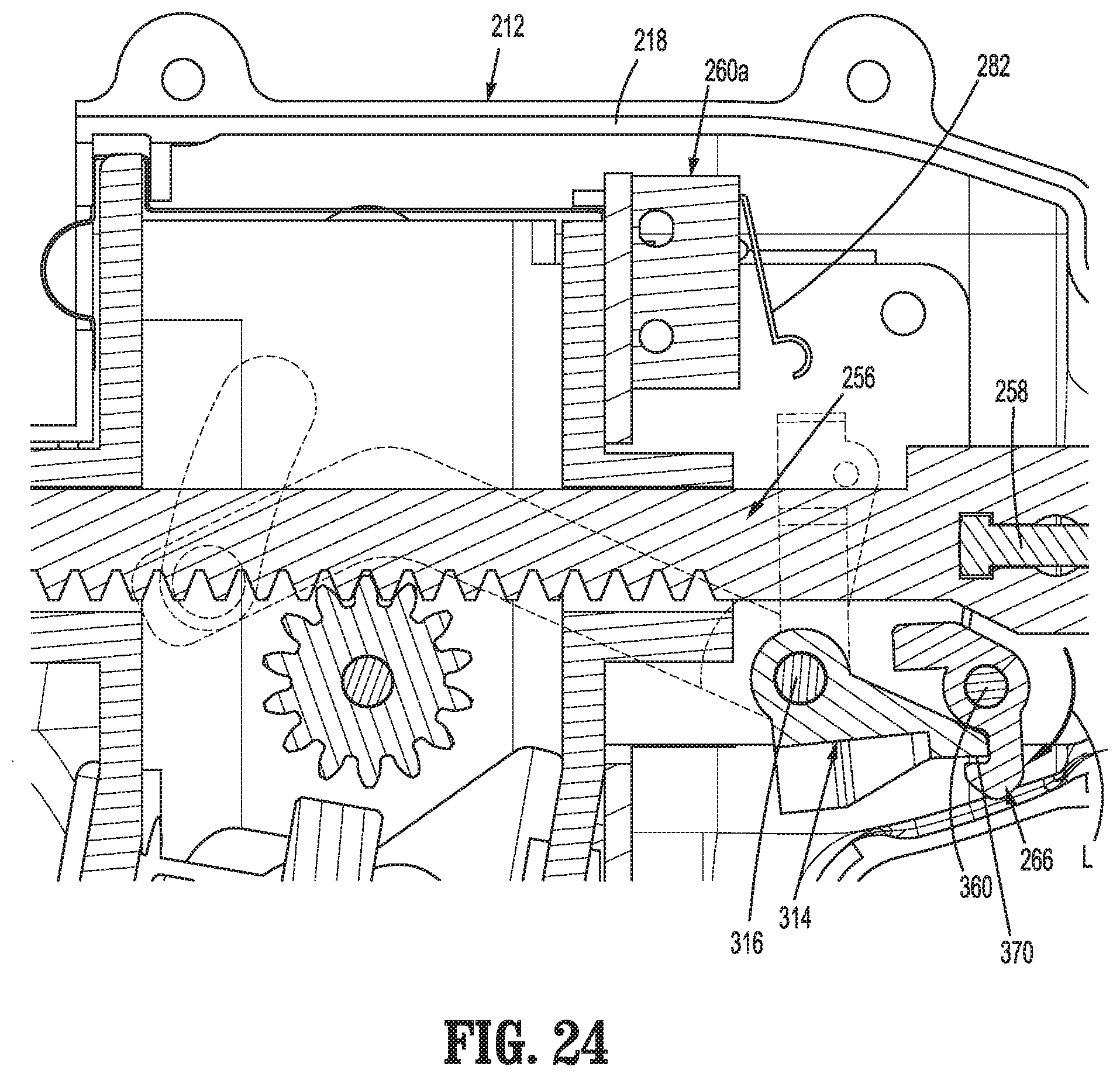 Patent US12616546 Figure 17 – Surgical device with three position safety trigger assembly