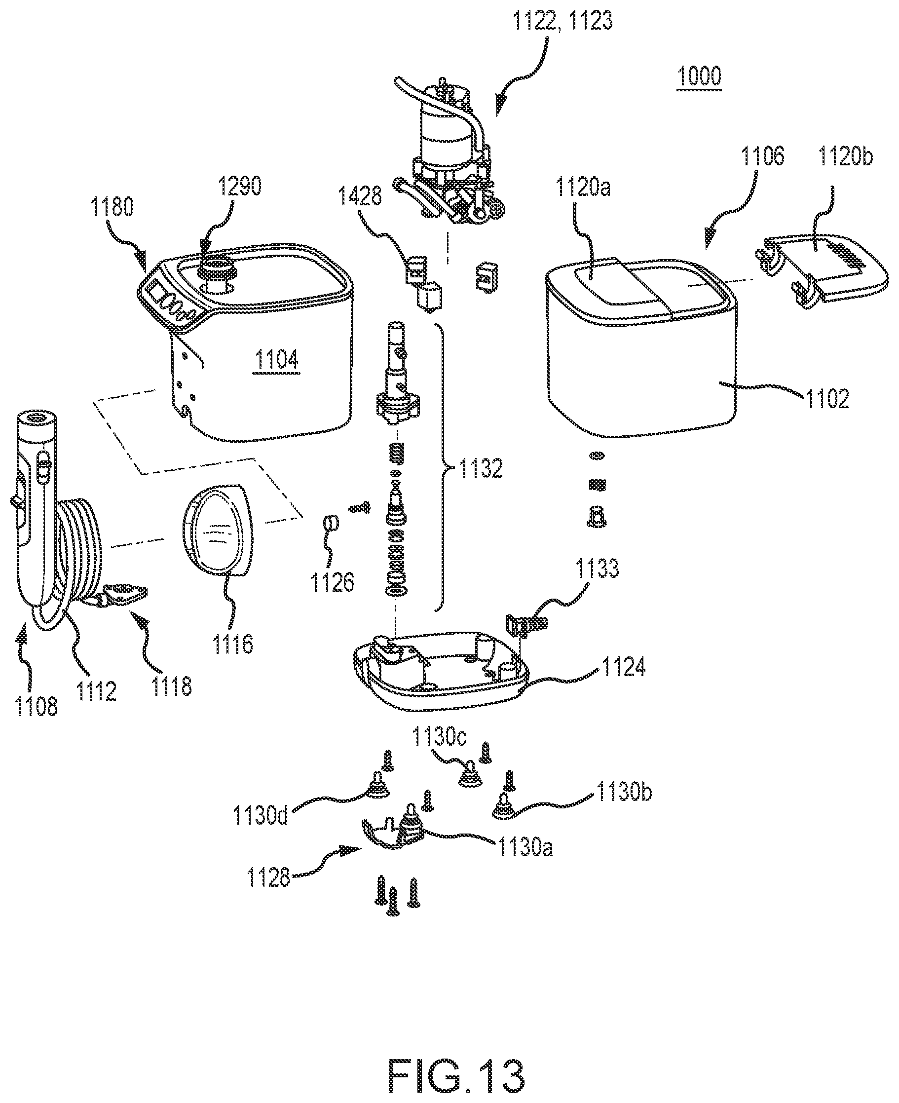 Patent US12616561 Figure 11 – Vibration isolator for oral irrigators