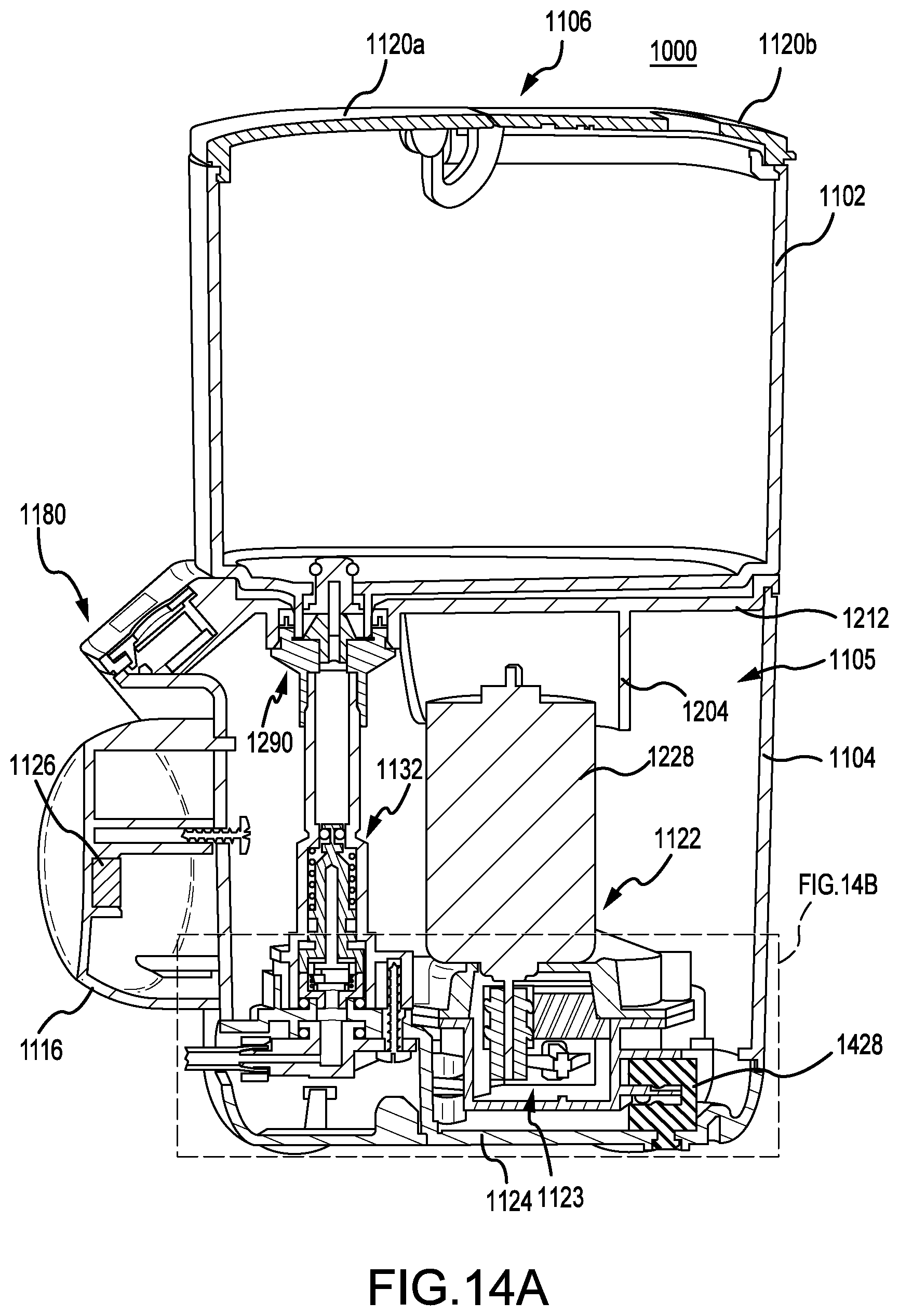 Patent US12616561 Figure 12 – Vibration isolator for oral irrigators
