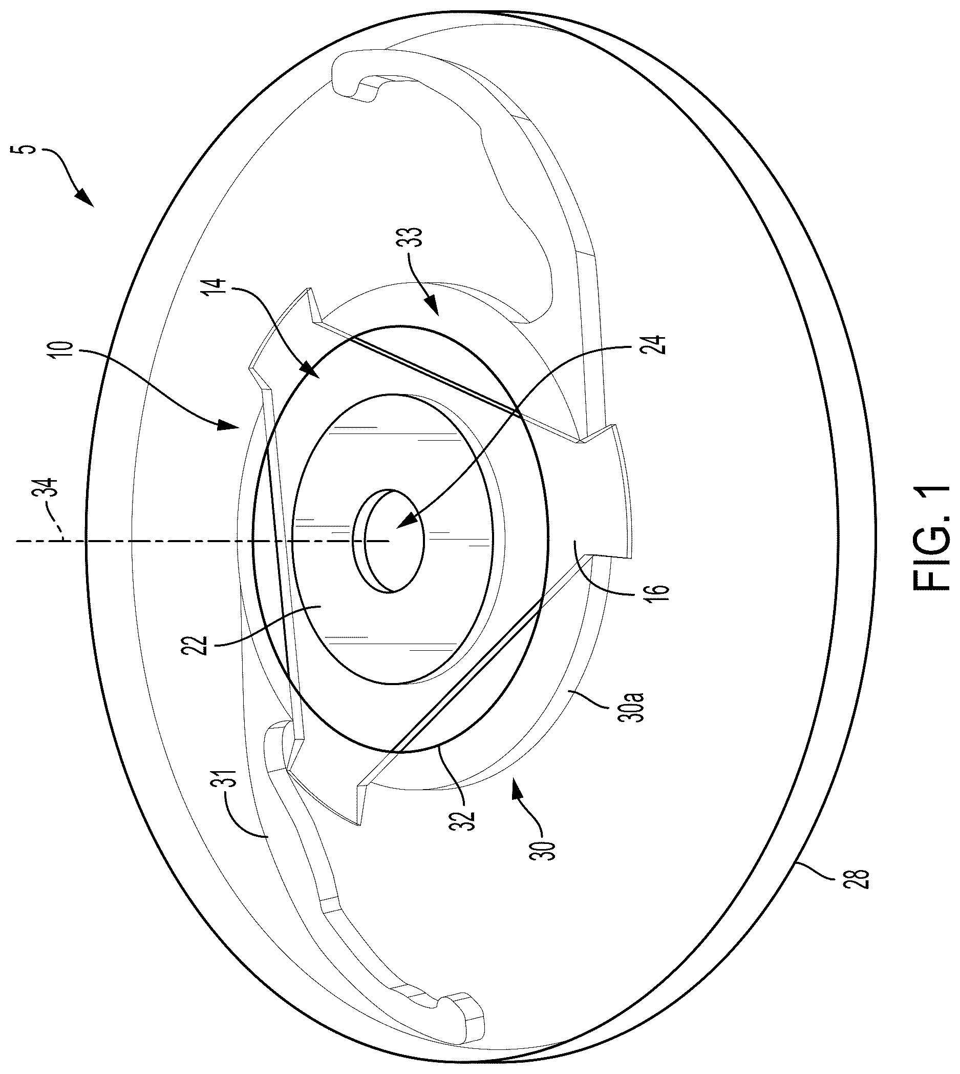 Patent US12616565 Figure 1 – Pinhole intraocular onlay