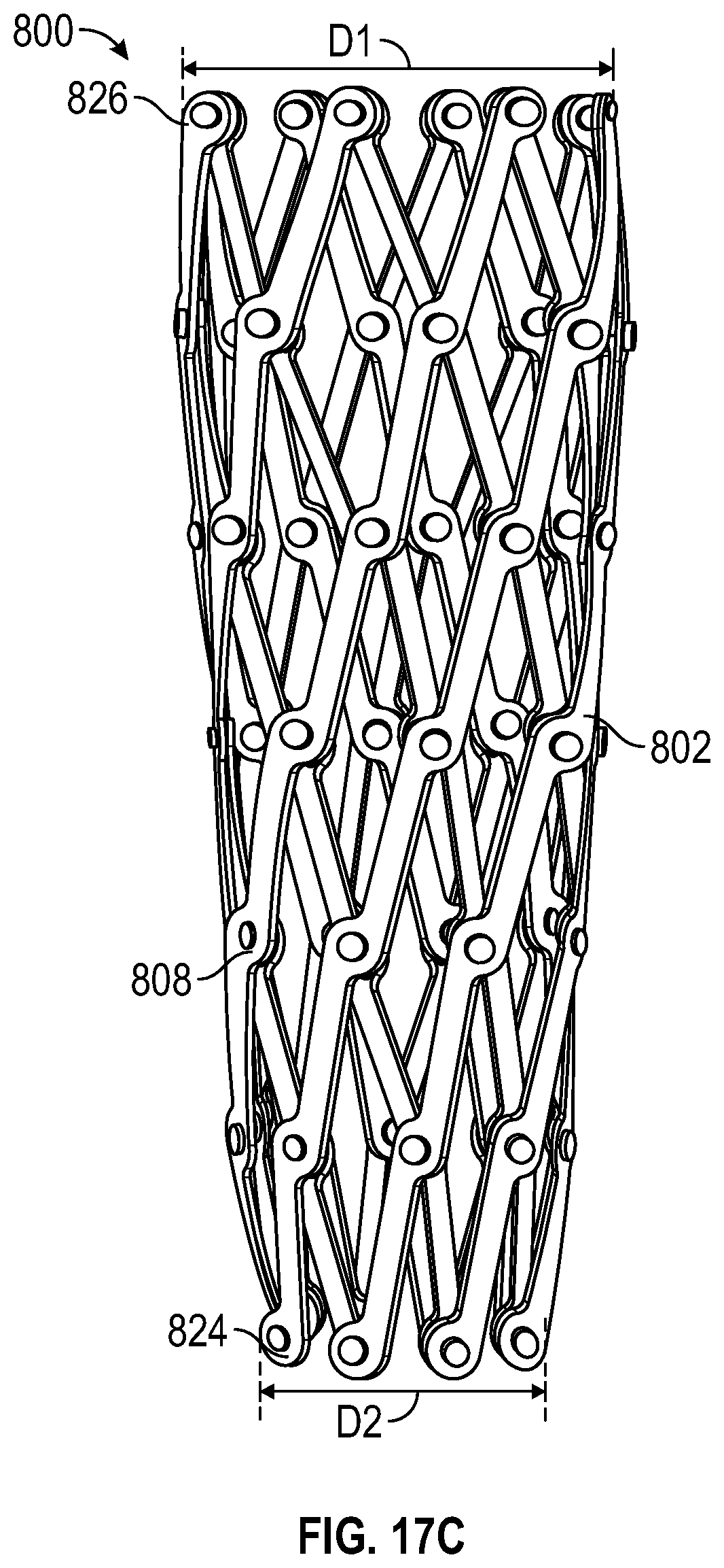 Patent US12616569 Figure 14 – Prosthetic heart valve having non-cylindrical frame
