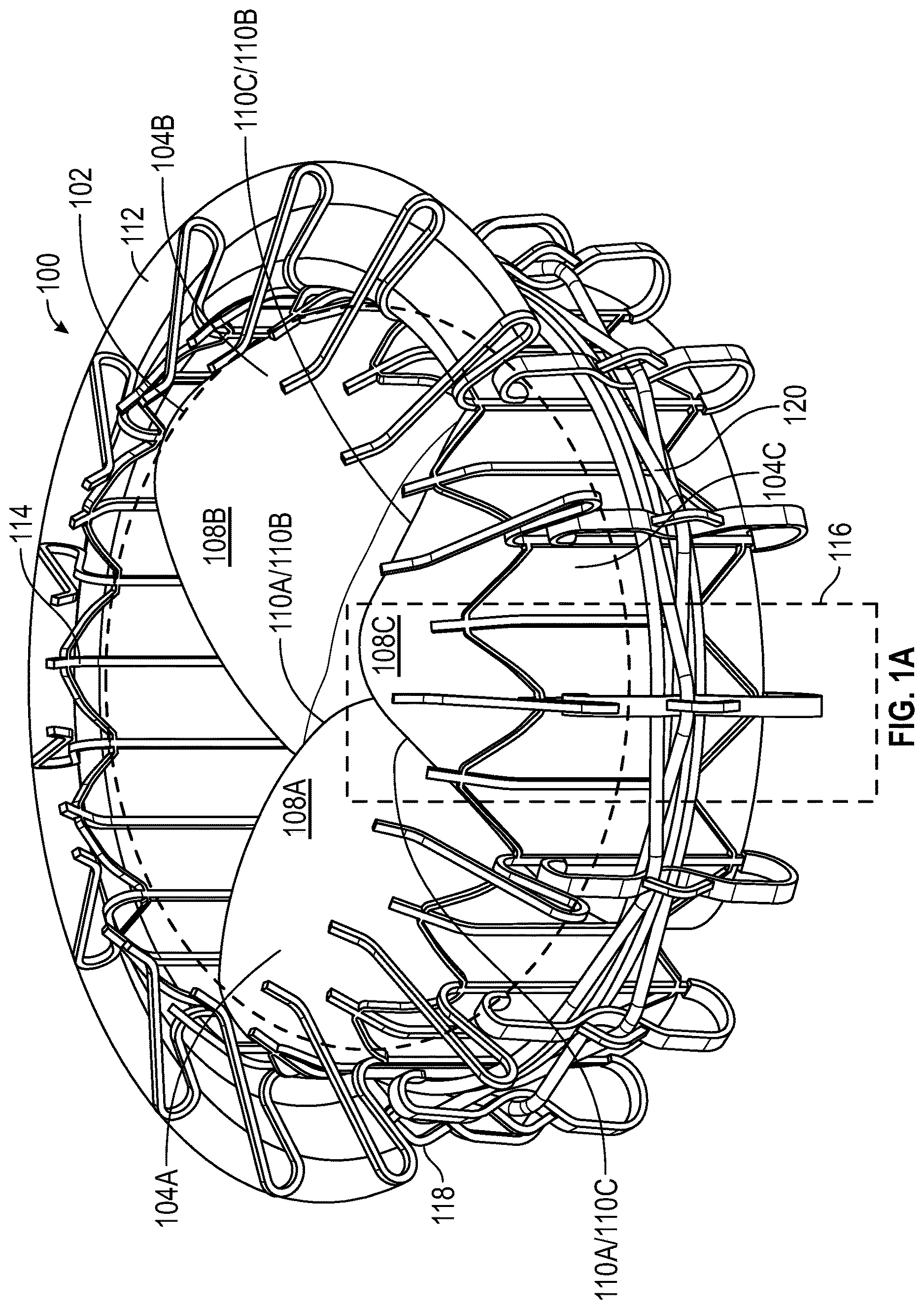 Patent US12616570 Figure 1 – Three-dimensional thin-film leaflet valve device