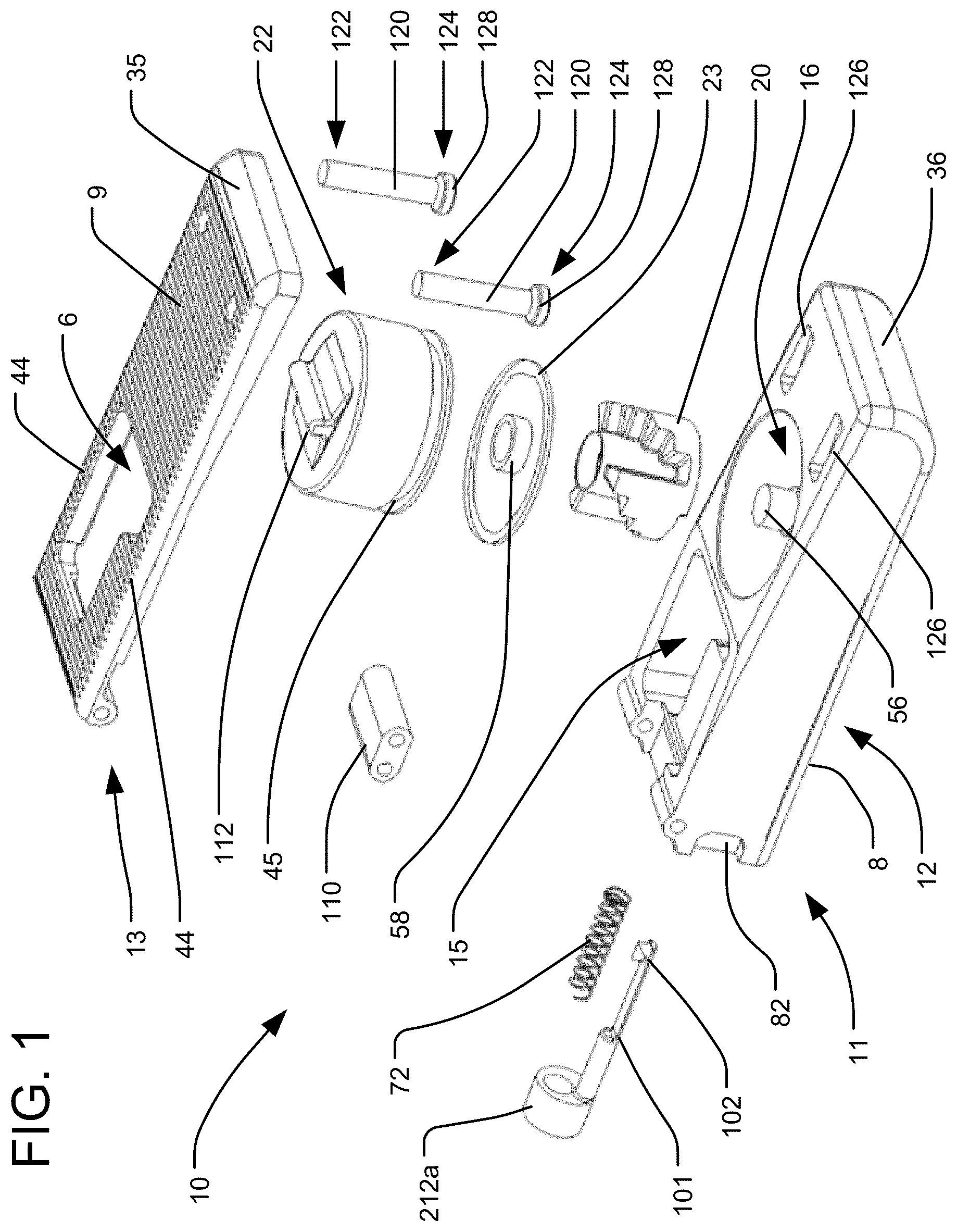Patent US12616584 Figure 1 – Expandable interbody implant with lordosis correction