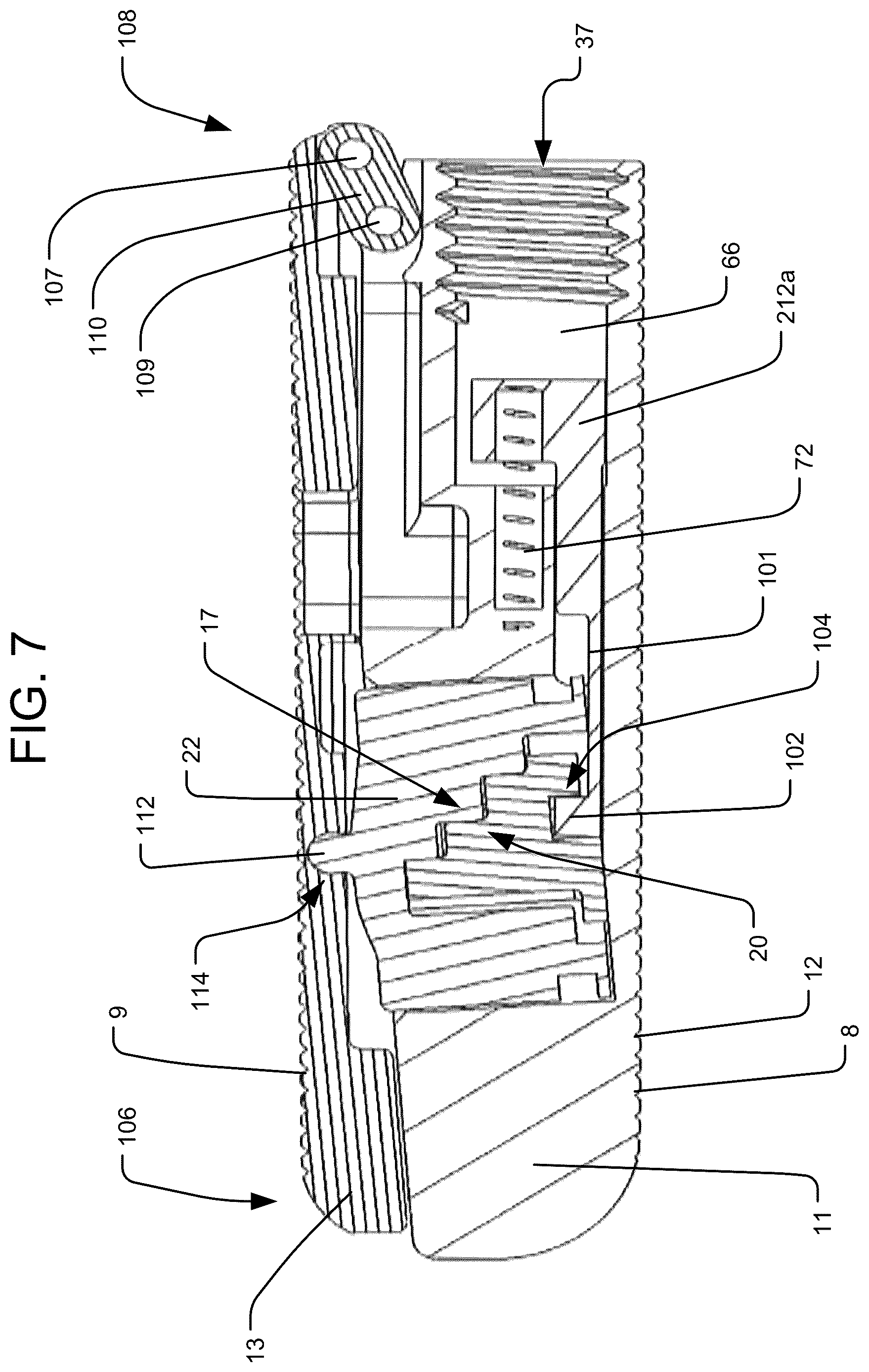 Patent US12616584 Figure 7 – Expandable interbody implant with lordosis correction