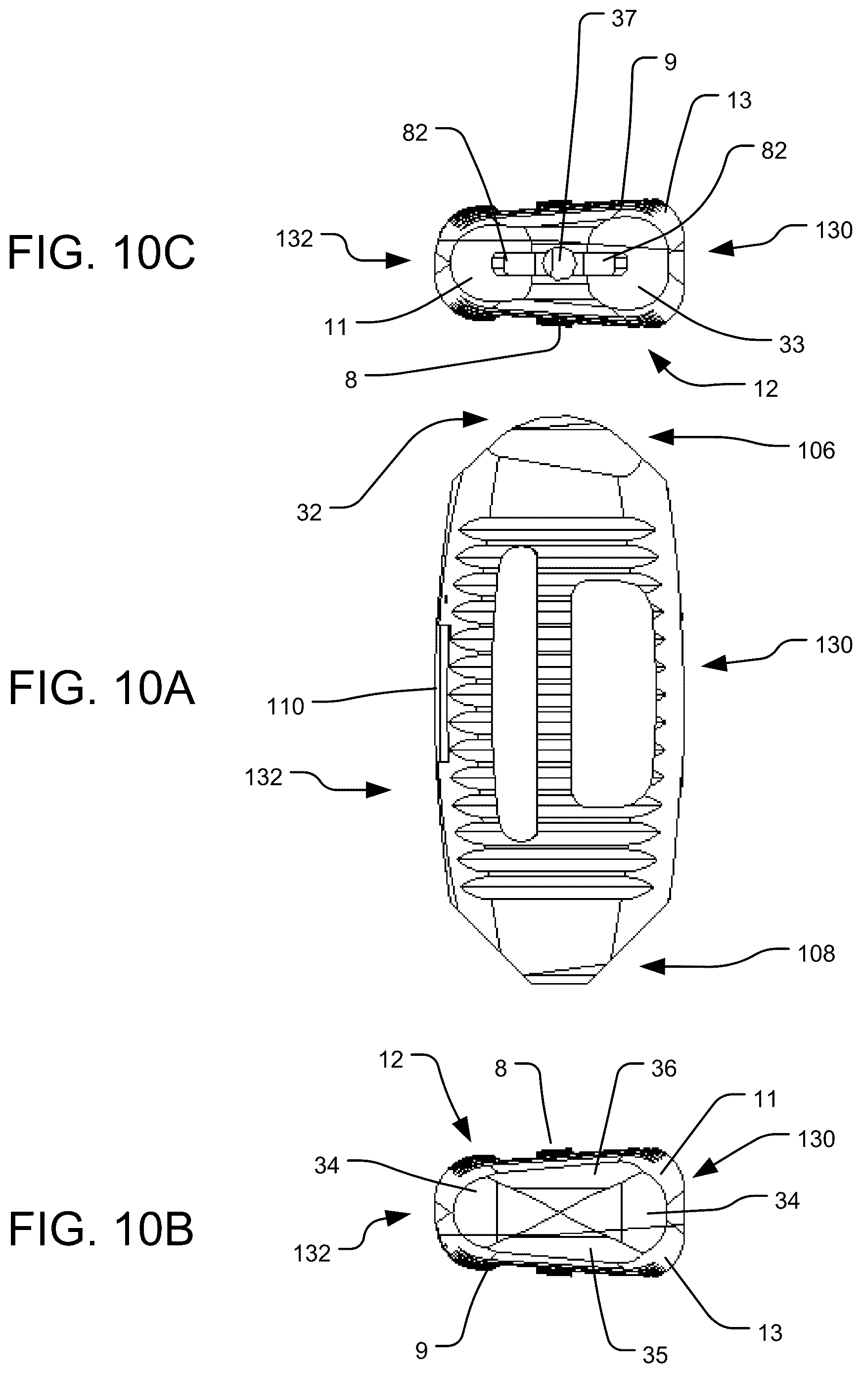 Patent US12616584 Figure 10 – Expandable interbody implant with lordosis correction