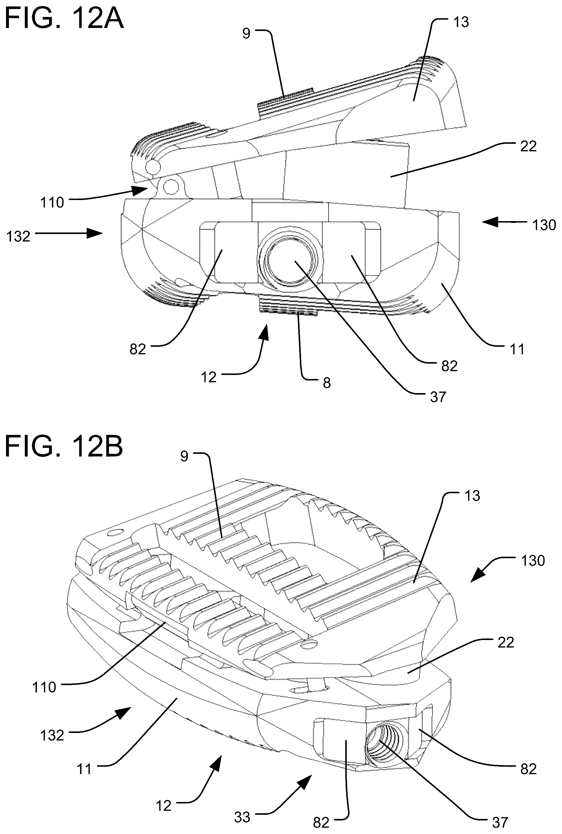 Patent US12616584 Figure 12 – Expandable interbody implant with lordosis correction