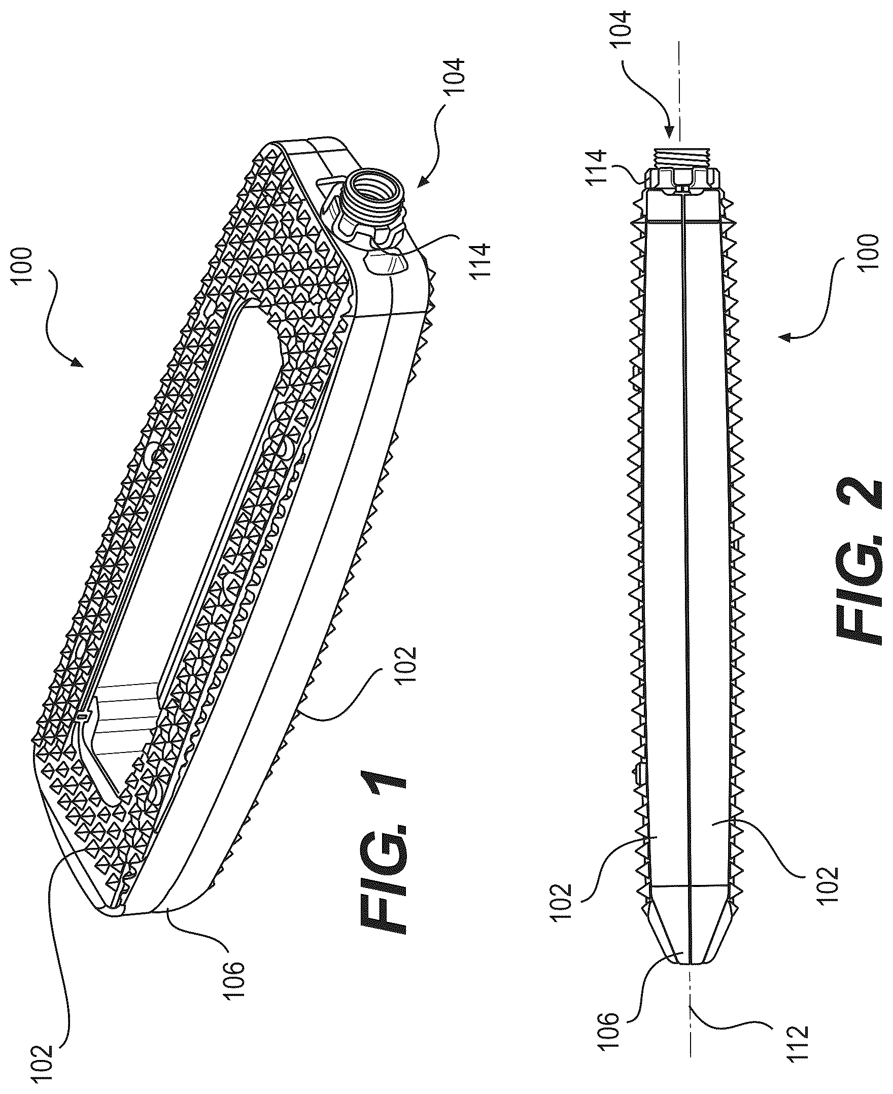 Patent US12616586 Figure 1 – Stabilized intervertebral spacer
