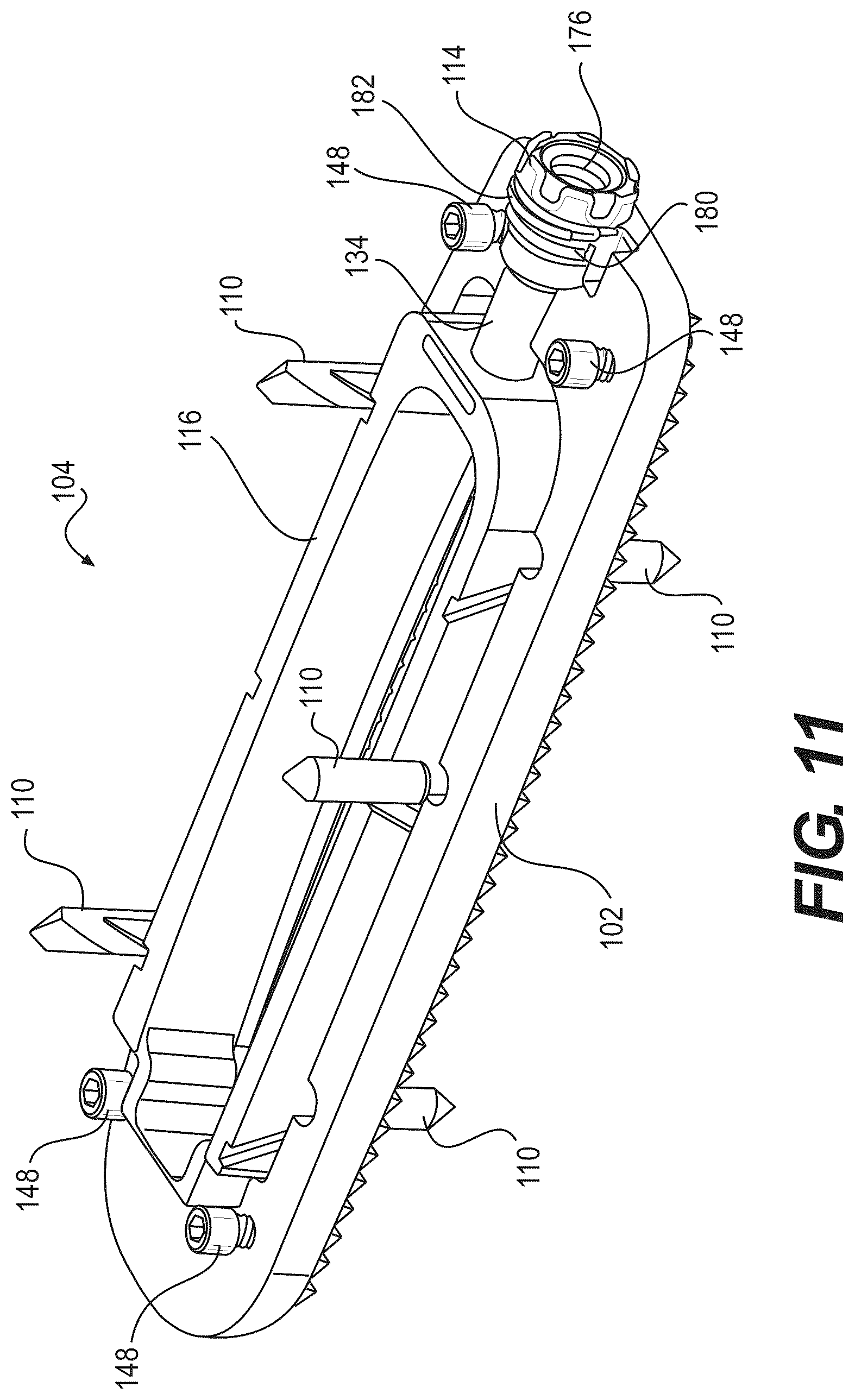 Patent US12616586 Figure 8 – Stabilized intervertebral spacer