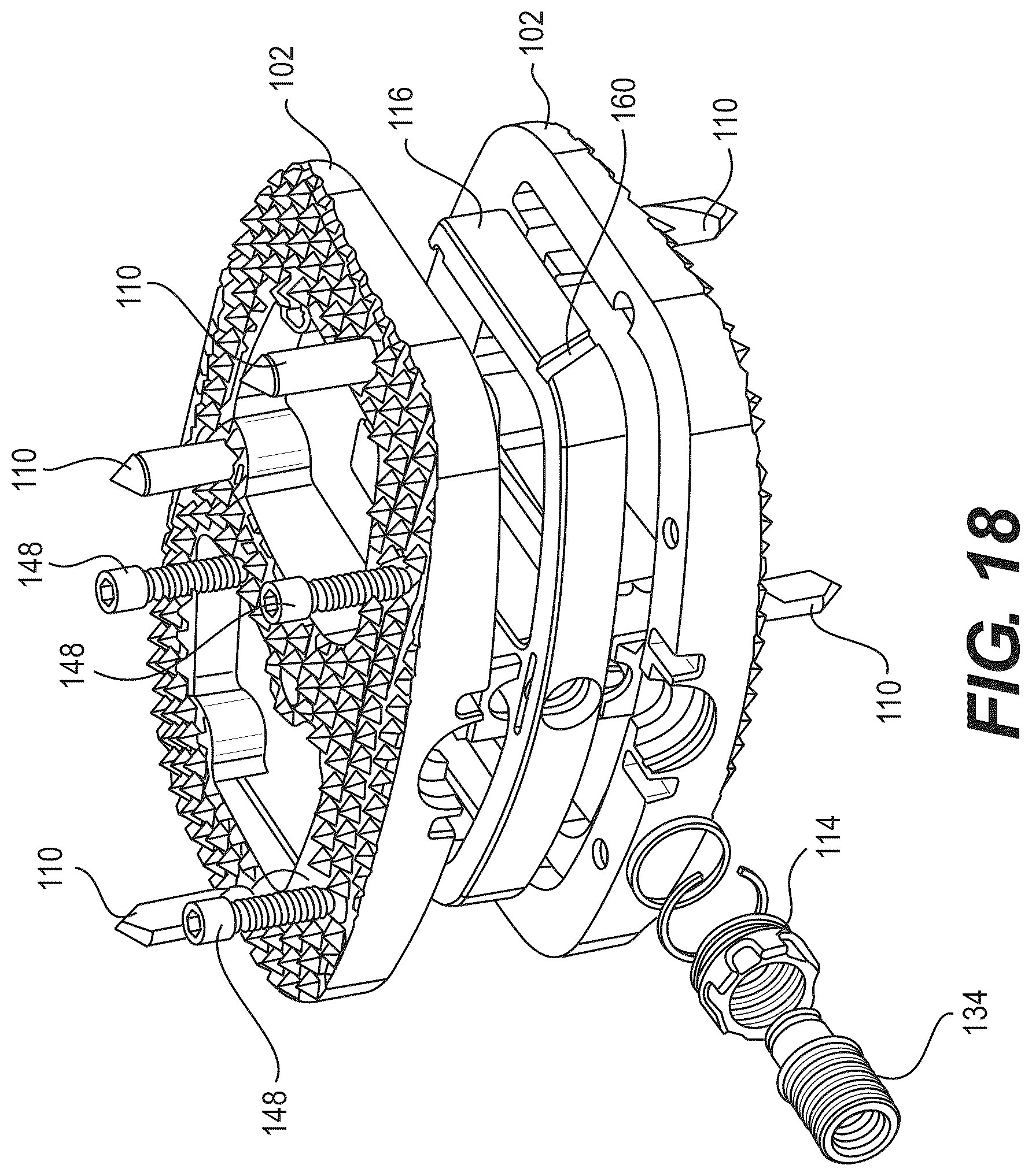 Patent US12616586 Figure 16 – Stabilized intervertebral spacer
