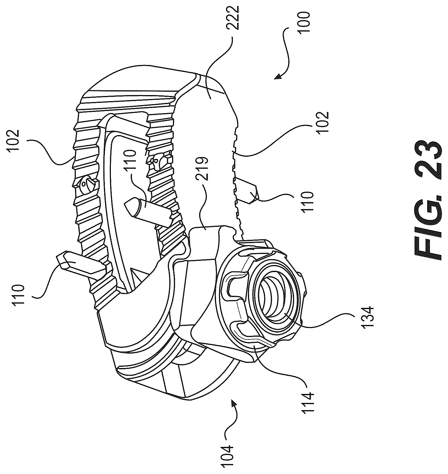 Patent US12616586 Figure 19 – Stabilized intervertebral spacer