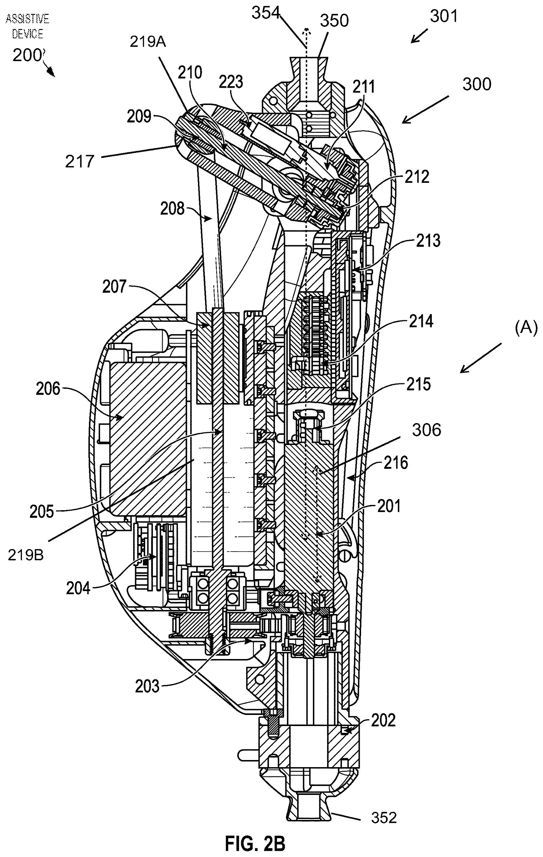 Patent US12616590 Figure 3 – Assistive device with hybrid control systems