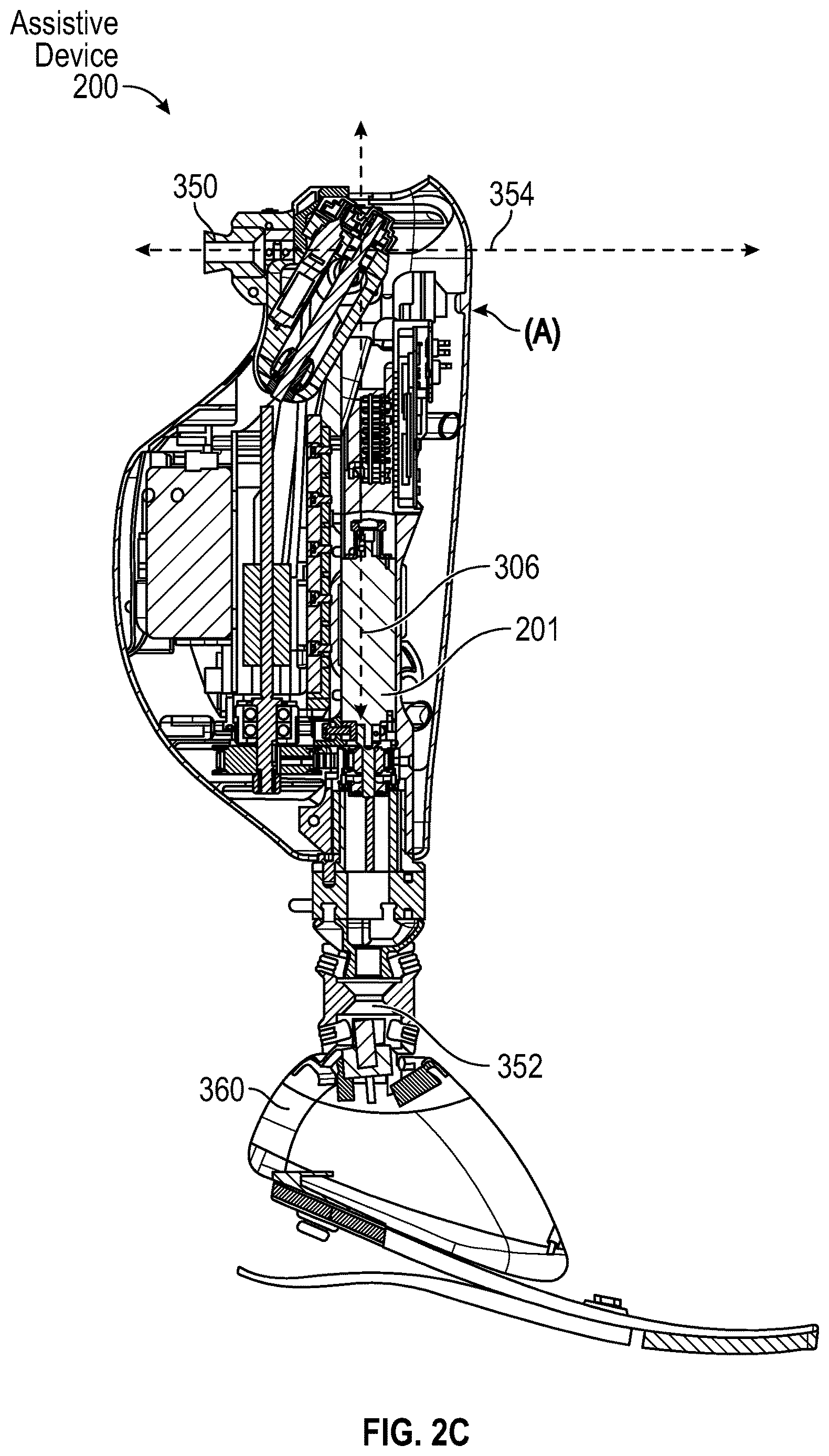 Patent US12616590 Figure 4 – Assistive device with hybrid control systems