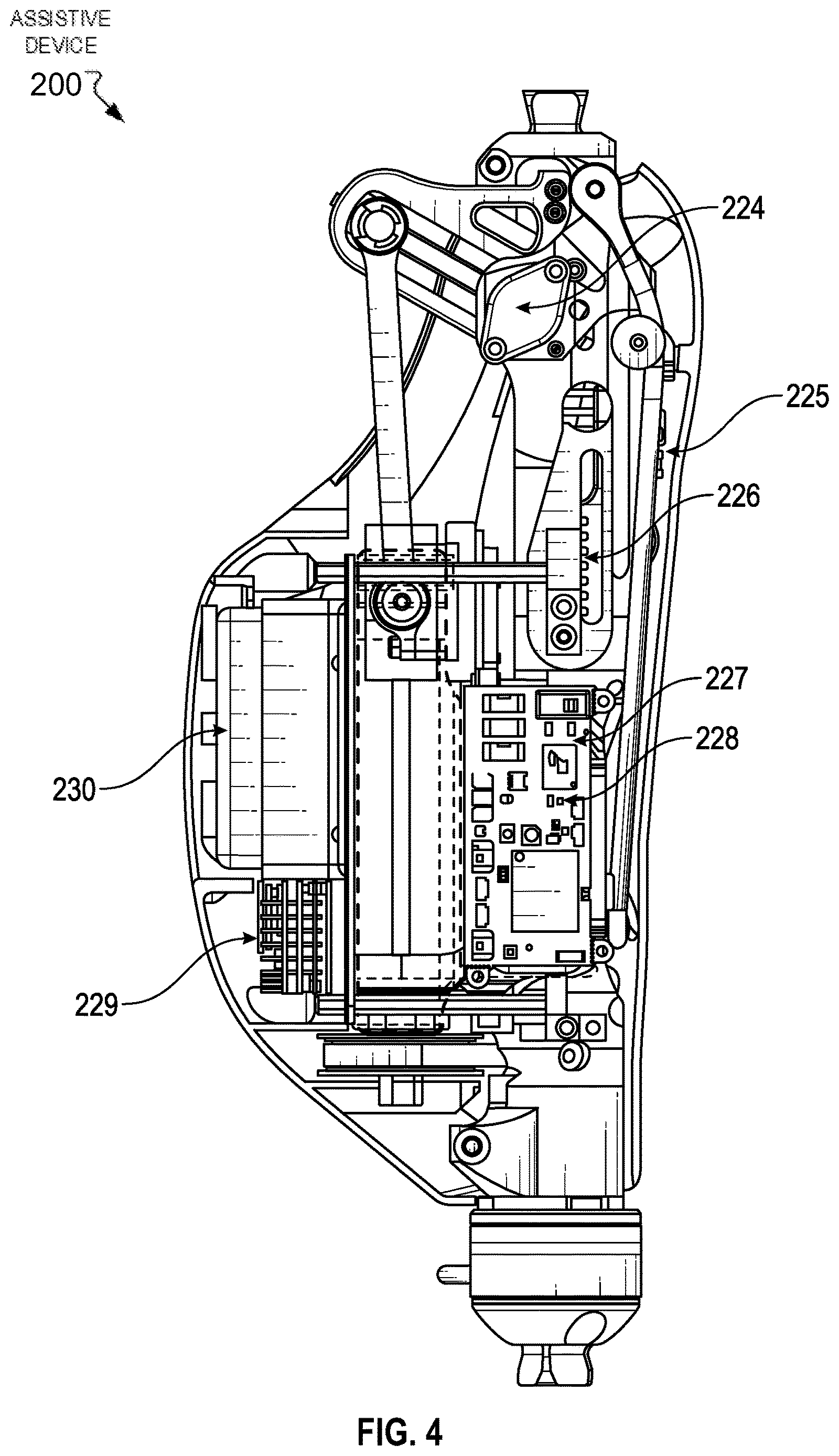 Patent US12616590 Figure 6 – Assistive device with hybrid control systems