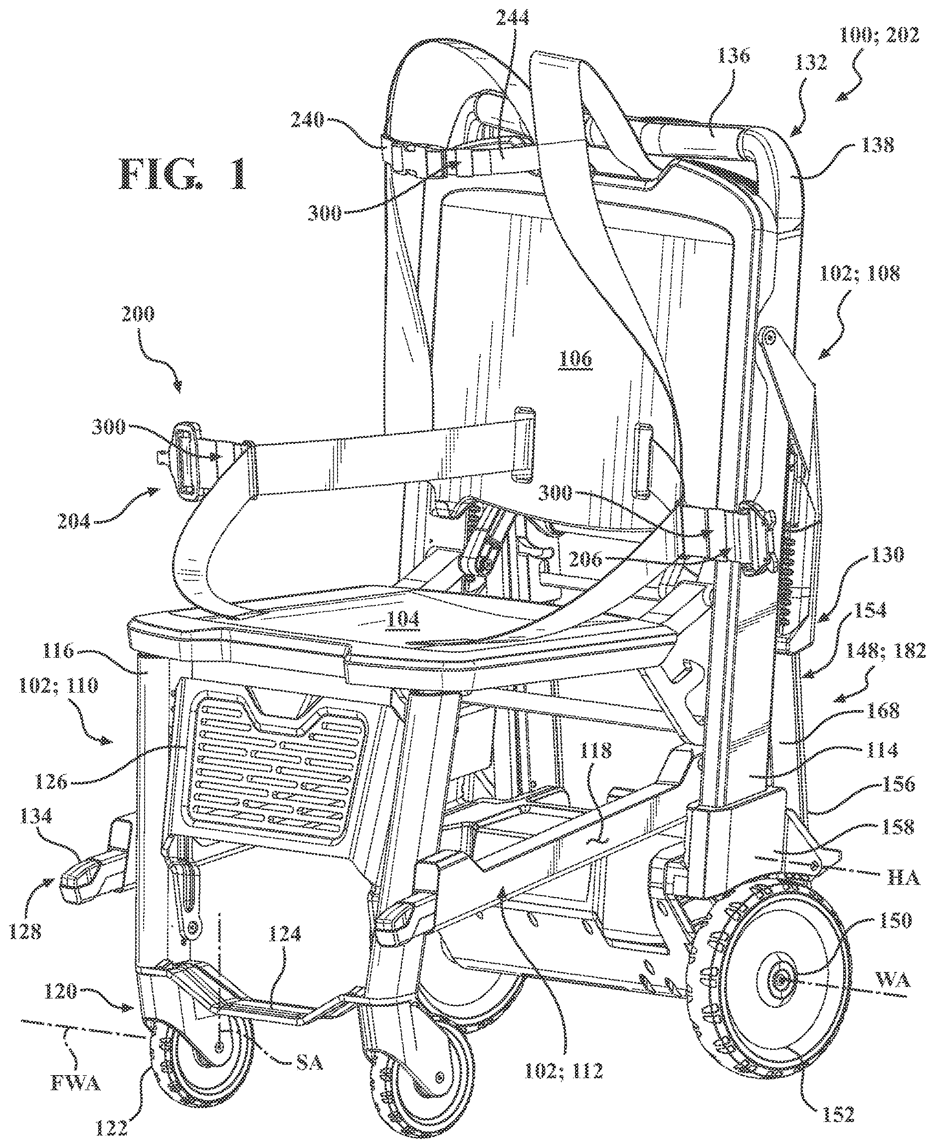 Patent US12616601 Figure 1 – Harness assembly for use with patient transport apparatuses