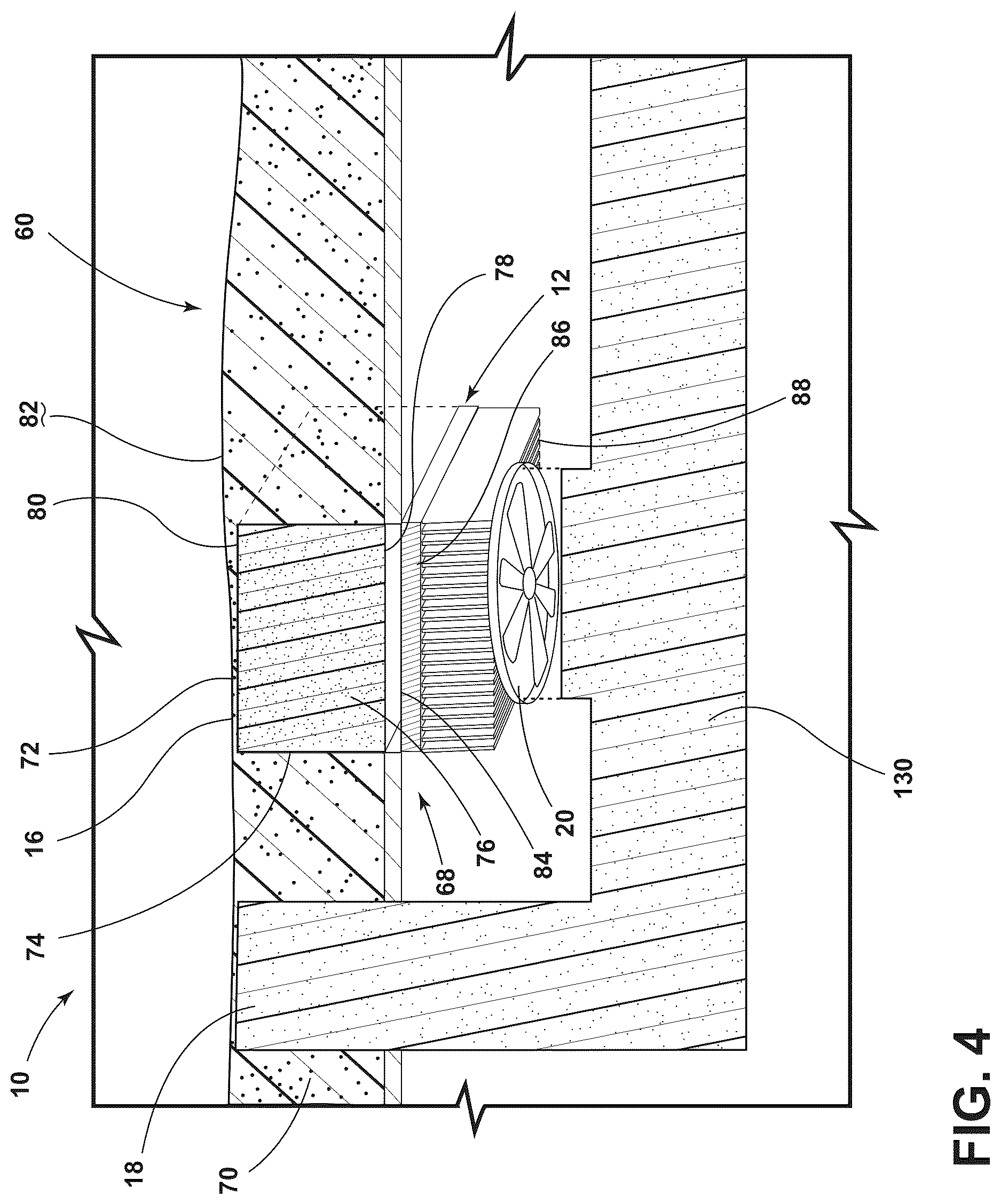 Patent US12616606 Figure 4 – Heat exchange system for patient support surface